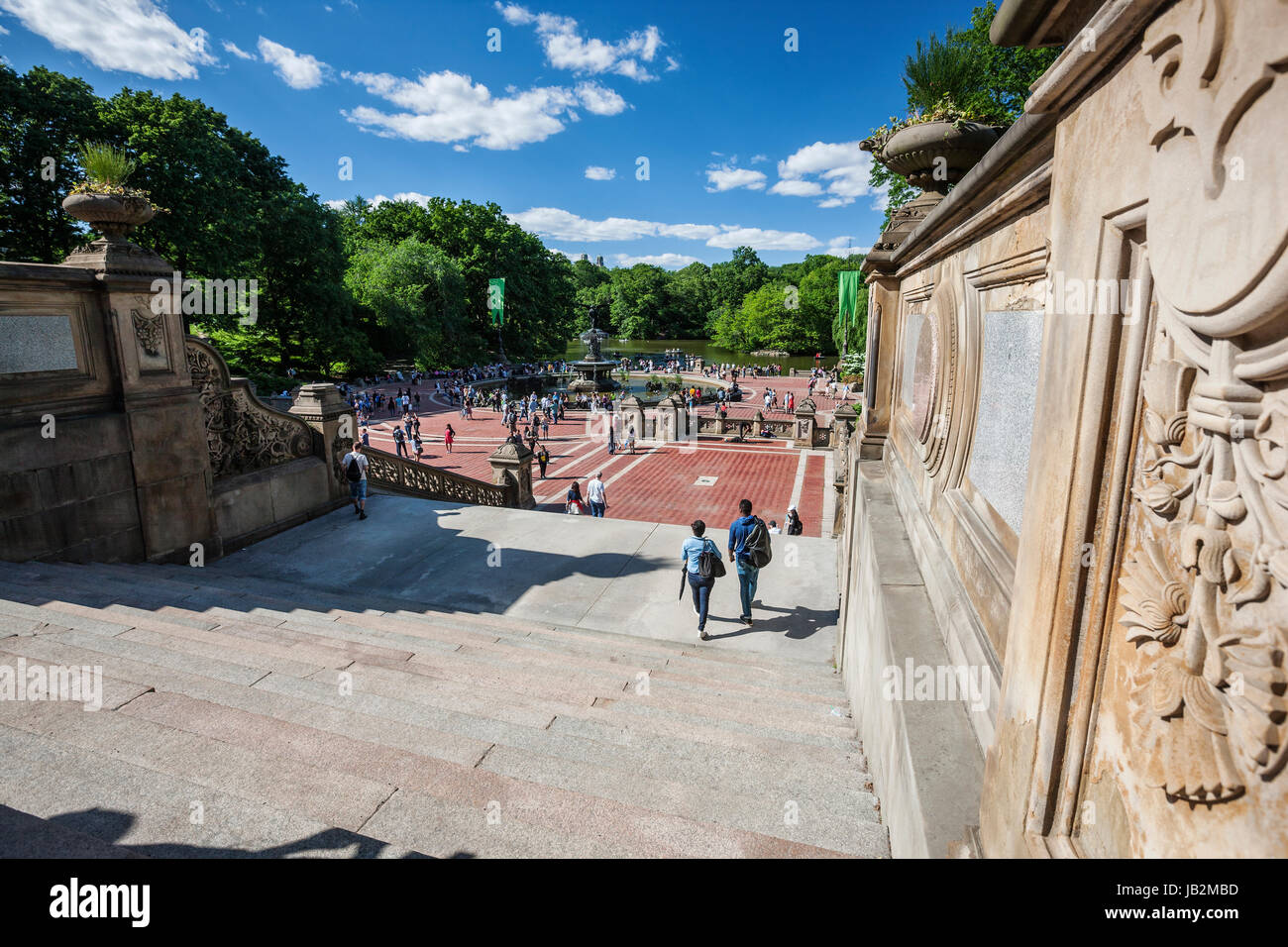 Central Park in New York City, Bethesda Terrace Stock Photo