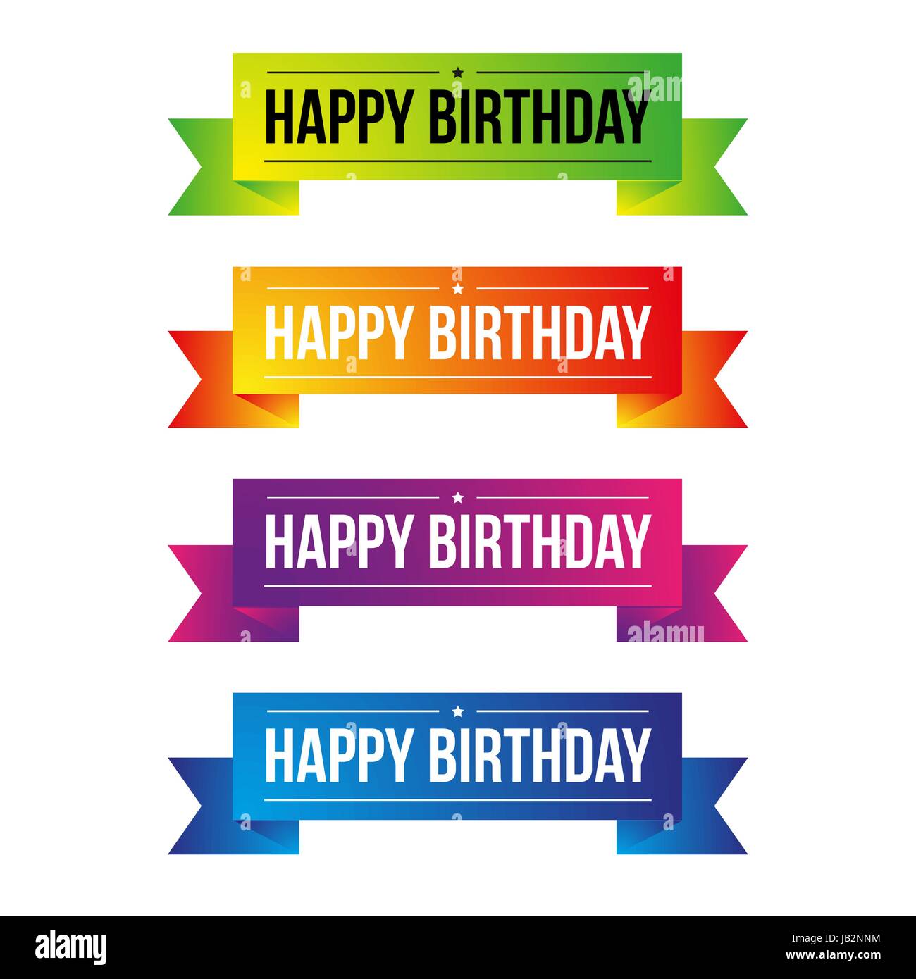 Happy birthday ribbon. stock vector. Illustration of sign - 153463683