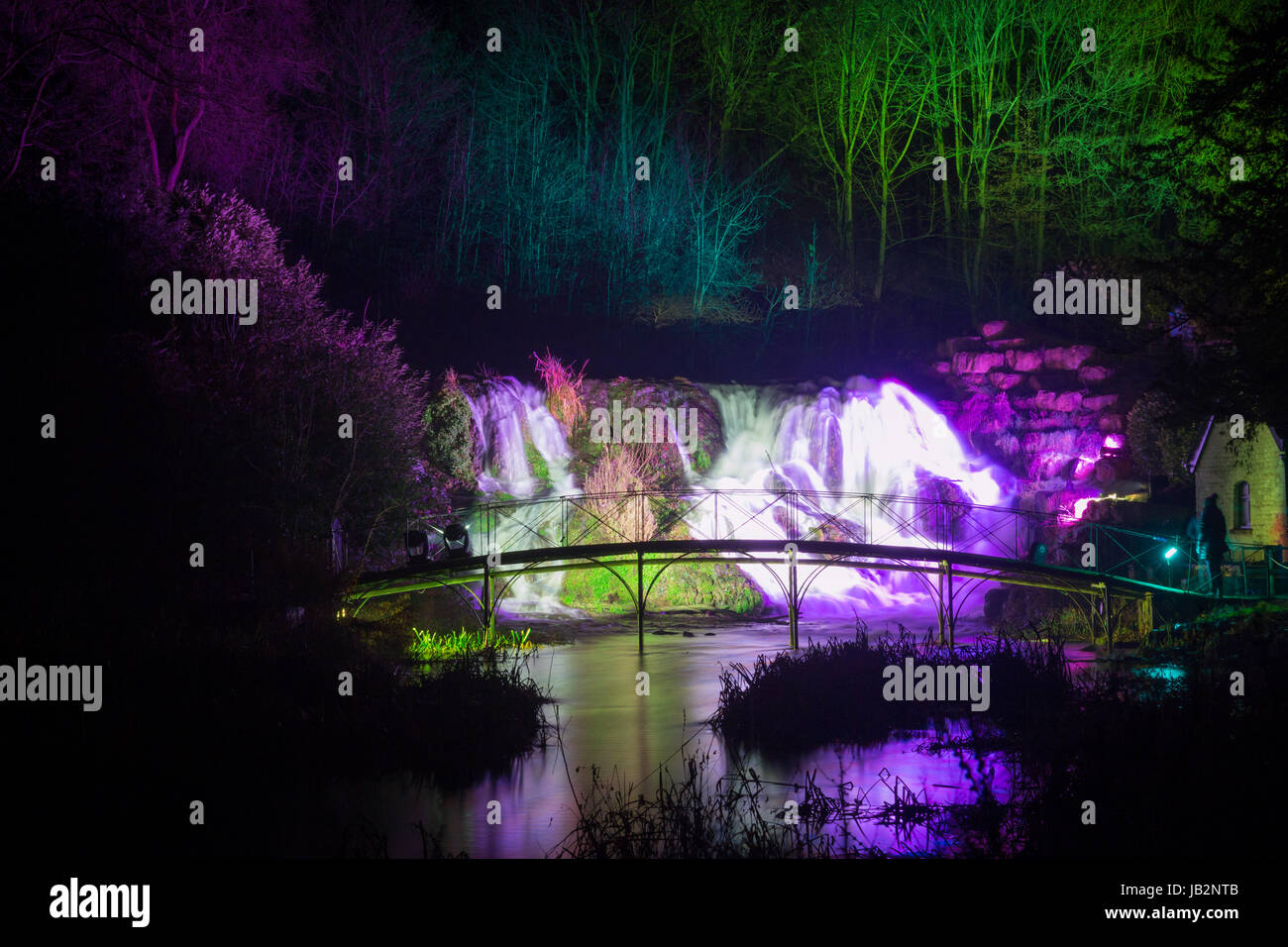 Blenheim palace waterfall christmas hires stock photography and images