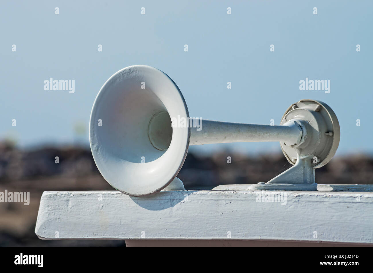 Horn used for signals during navigation Stock Photo Alamy