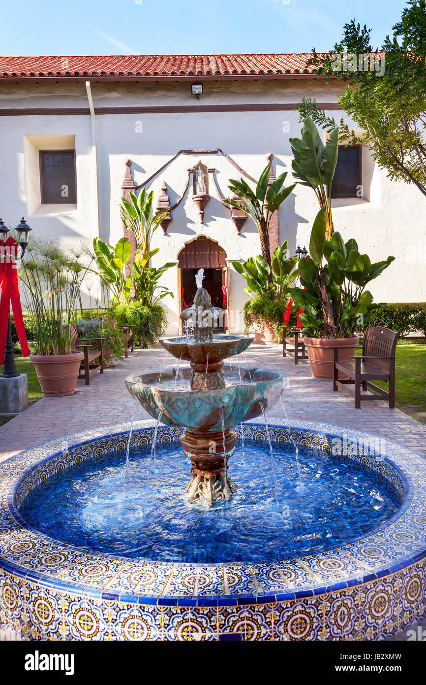 Mexican Tile Fountain Mission San Buenaventura Ventura California