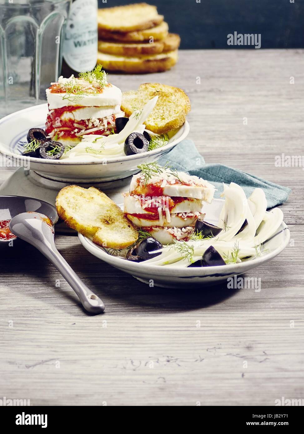 Fennel salad with mozzarella Stock Photo Alamy