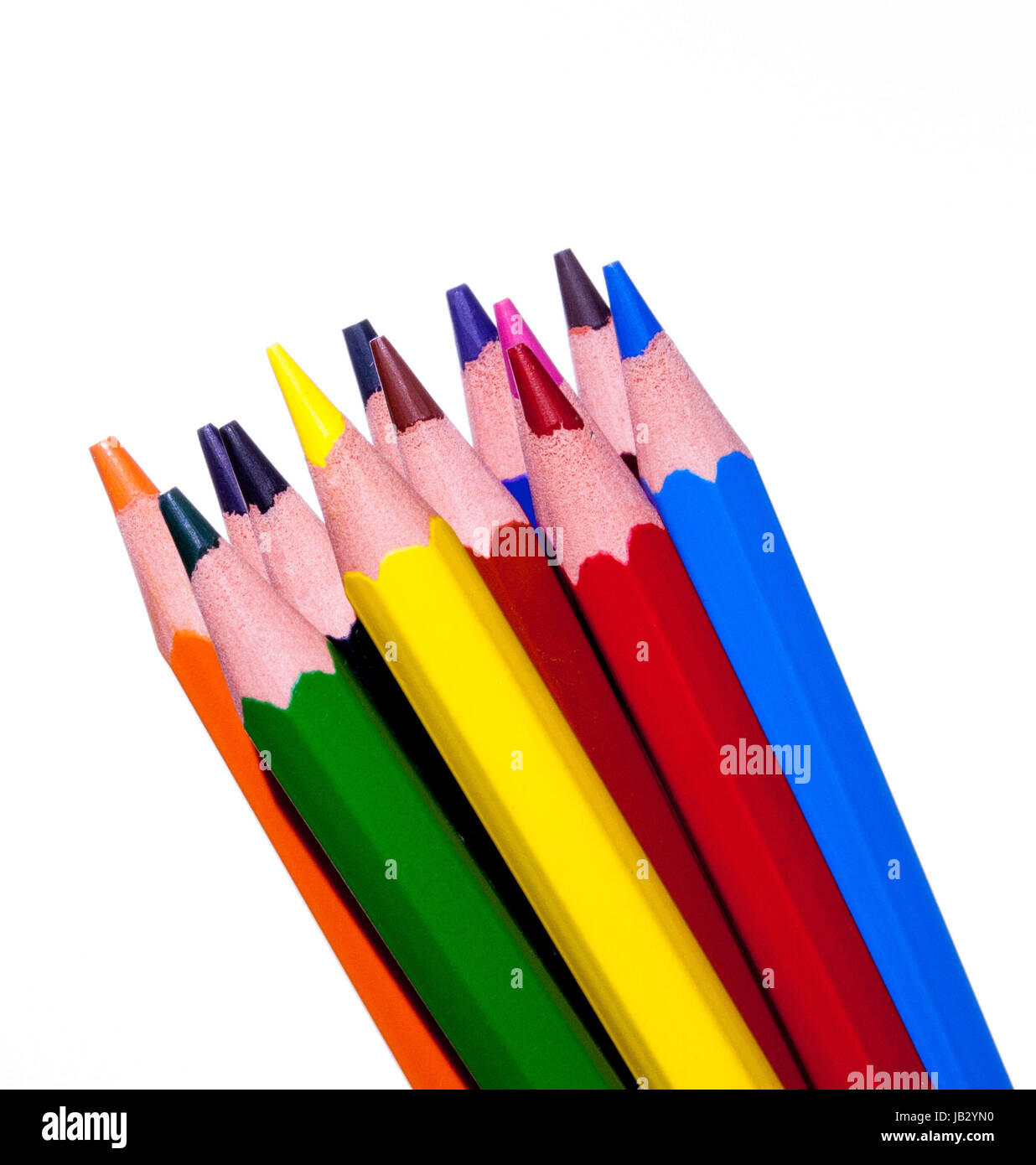 bunch of colored pencils highlight the primary colors Stock Photo Alamy