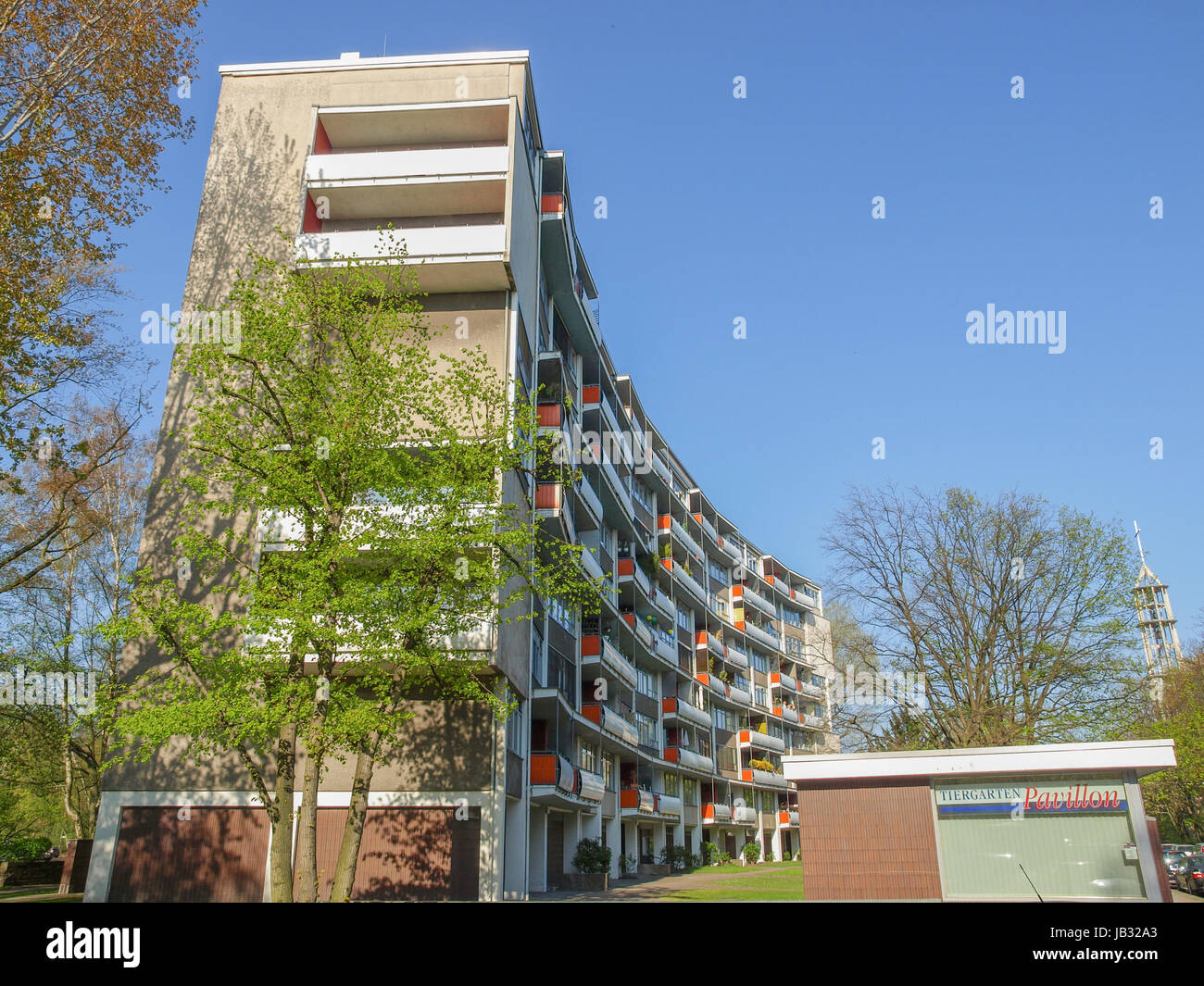 BERLIN, GERMANY - APRIL 25, 2010: The Hansaviertel Interbau is a housing estate designed by ...