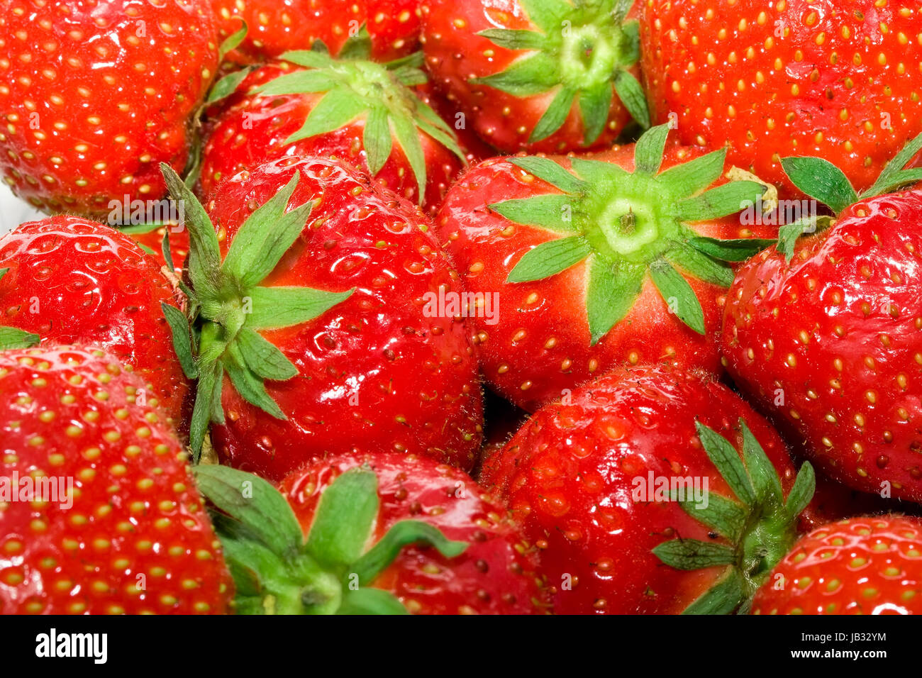 Fresh red strawberries close up Stock Photo - Alamy