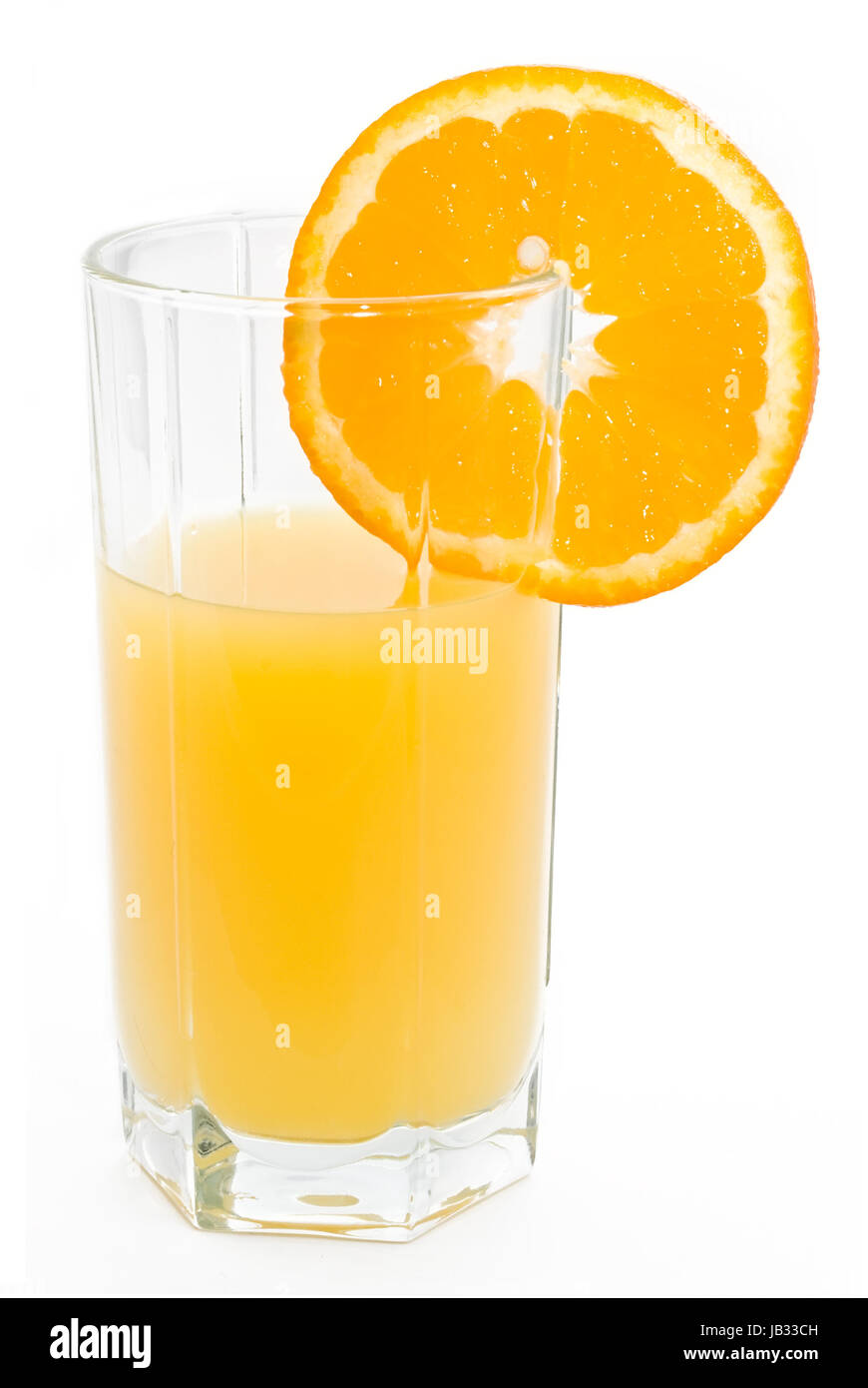Glass of fresh orange juice Stock Photo Alamy