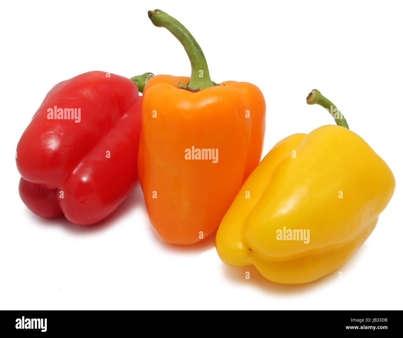 Bell peppers isolated on the white background Stock Photo - Alamy
