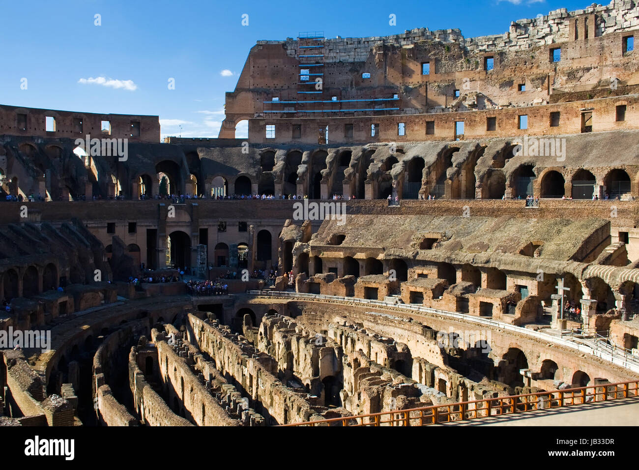 Ancient ruins of great stadium Colosseum, Rome, Italy Stock Photo