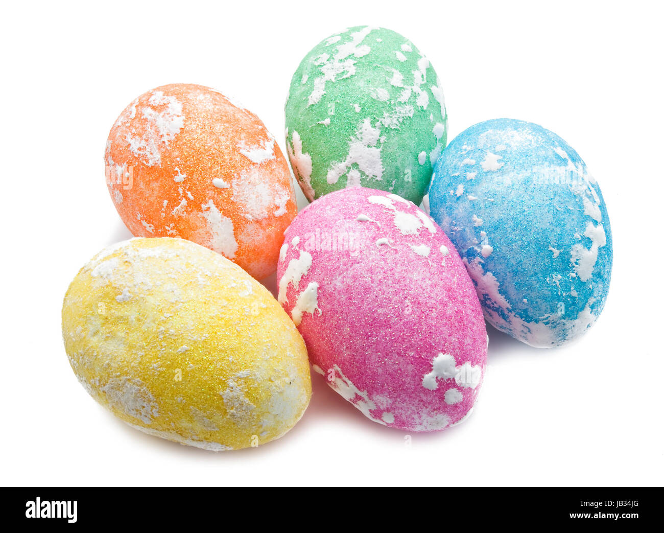Colorful Easter eggs isolated on white background Stock Photo - Alamy