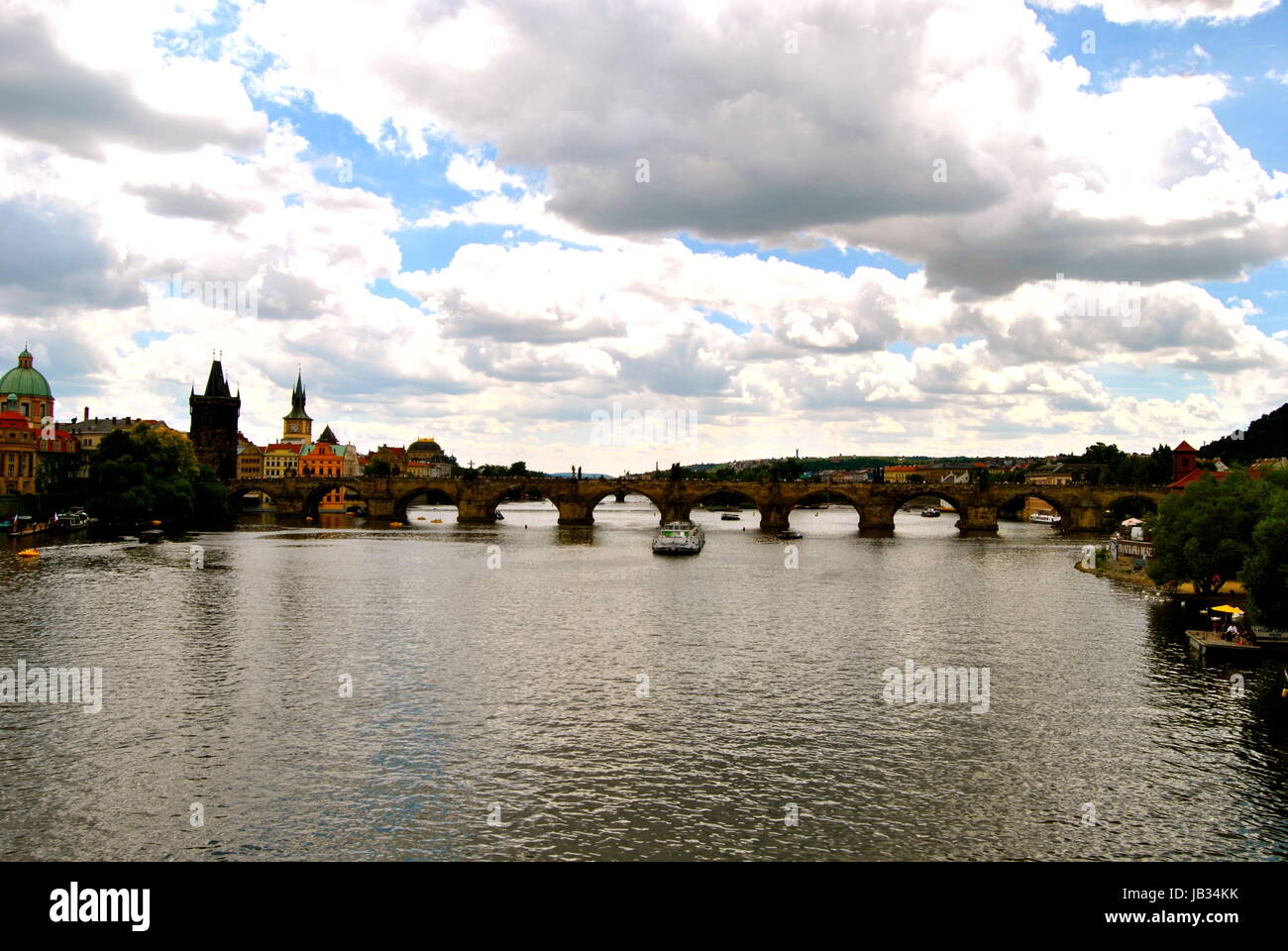 View of Charles Bridge, Prague, Czechia (Czech Republic) Stock Photo