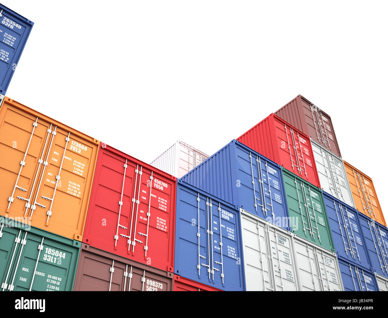 3d image of colorful container Stock Photo - Alamy