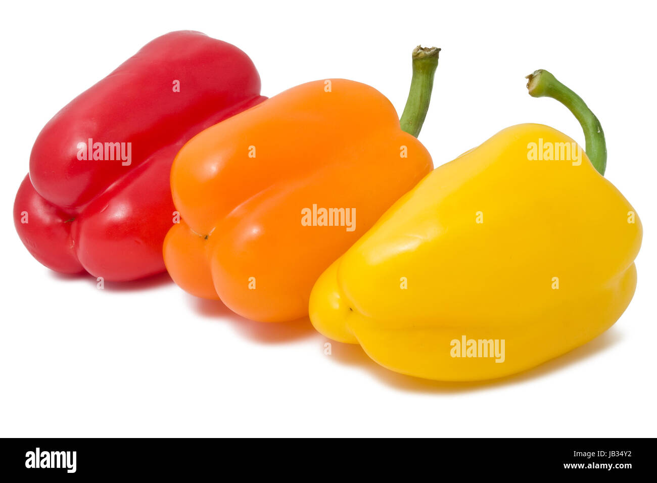 Bell peppers isolated on the white background Stock Photo - Alamy