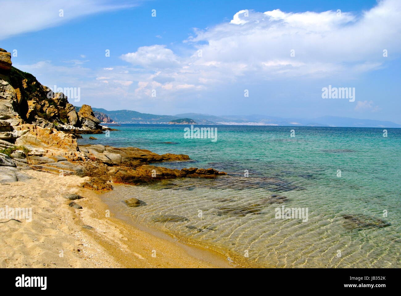 Beaches, Kavala, Greece Stock Photo