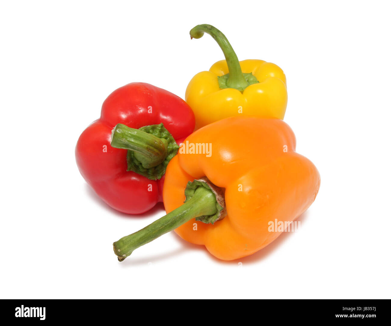 Bell peppers isolated on the white background Stock Photo - Alamy