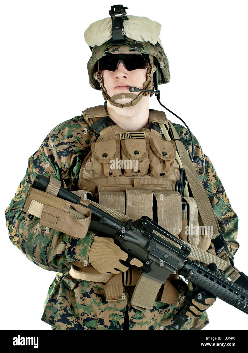 Portrait of Female United States Marine Corps Soldier in utility uniform  MARPAT pixelated camouflage with camo face paint Stock Photo - Alamy