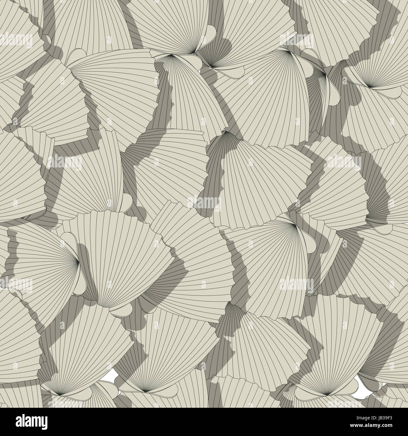 Sea shells seamless pattern, cartoon art Stock Photo - Alamy