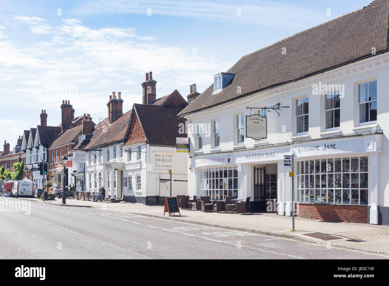 Odiham High Street, Odiham, Hampshire, England, United Kingdom Stock