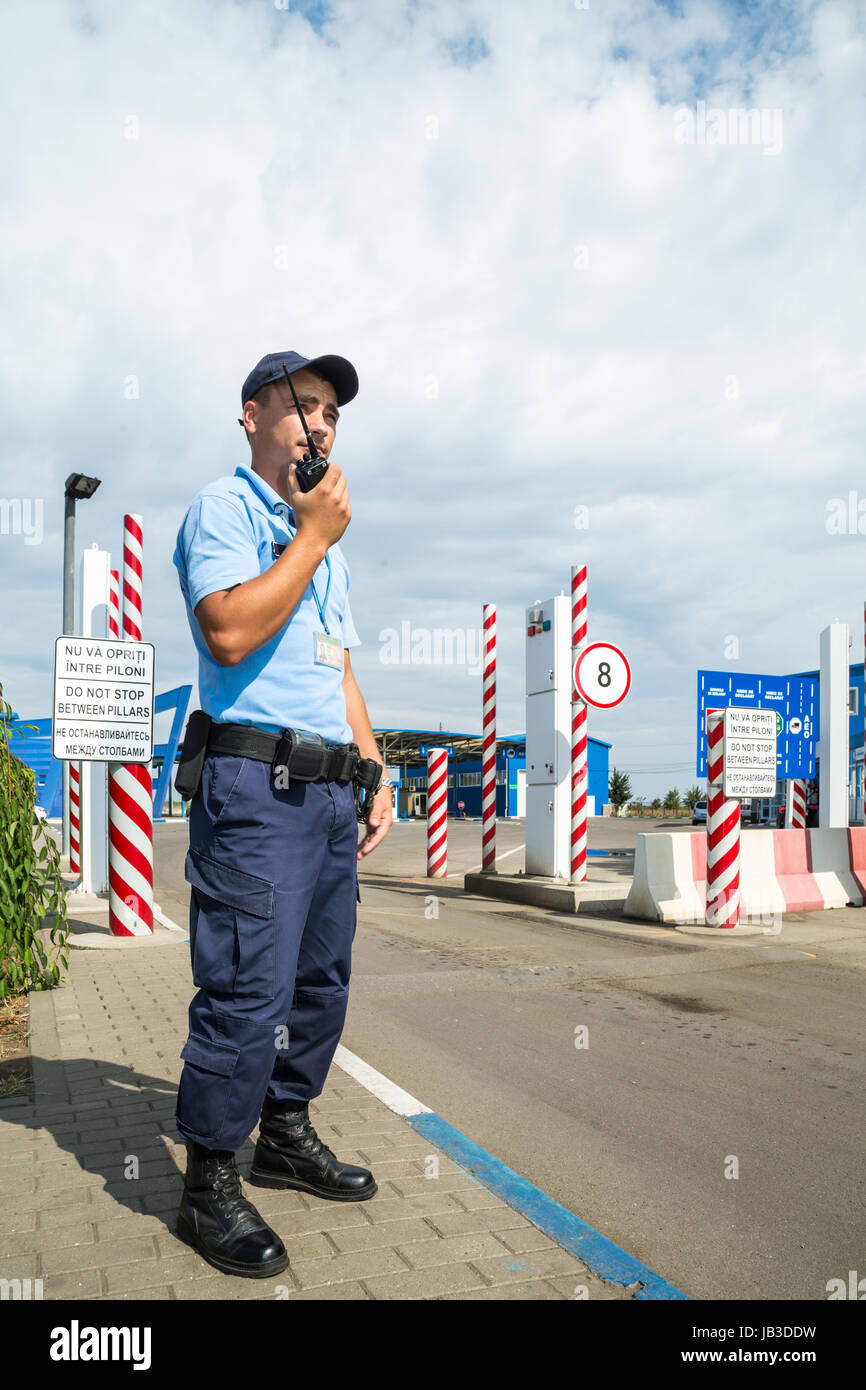 Tudora, Republic of Moldova, Moldavian-Ukrainian border crossing Stock ...