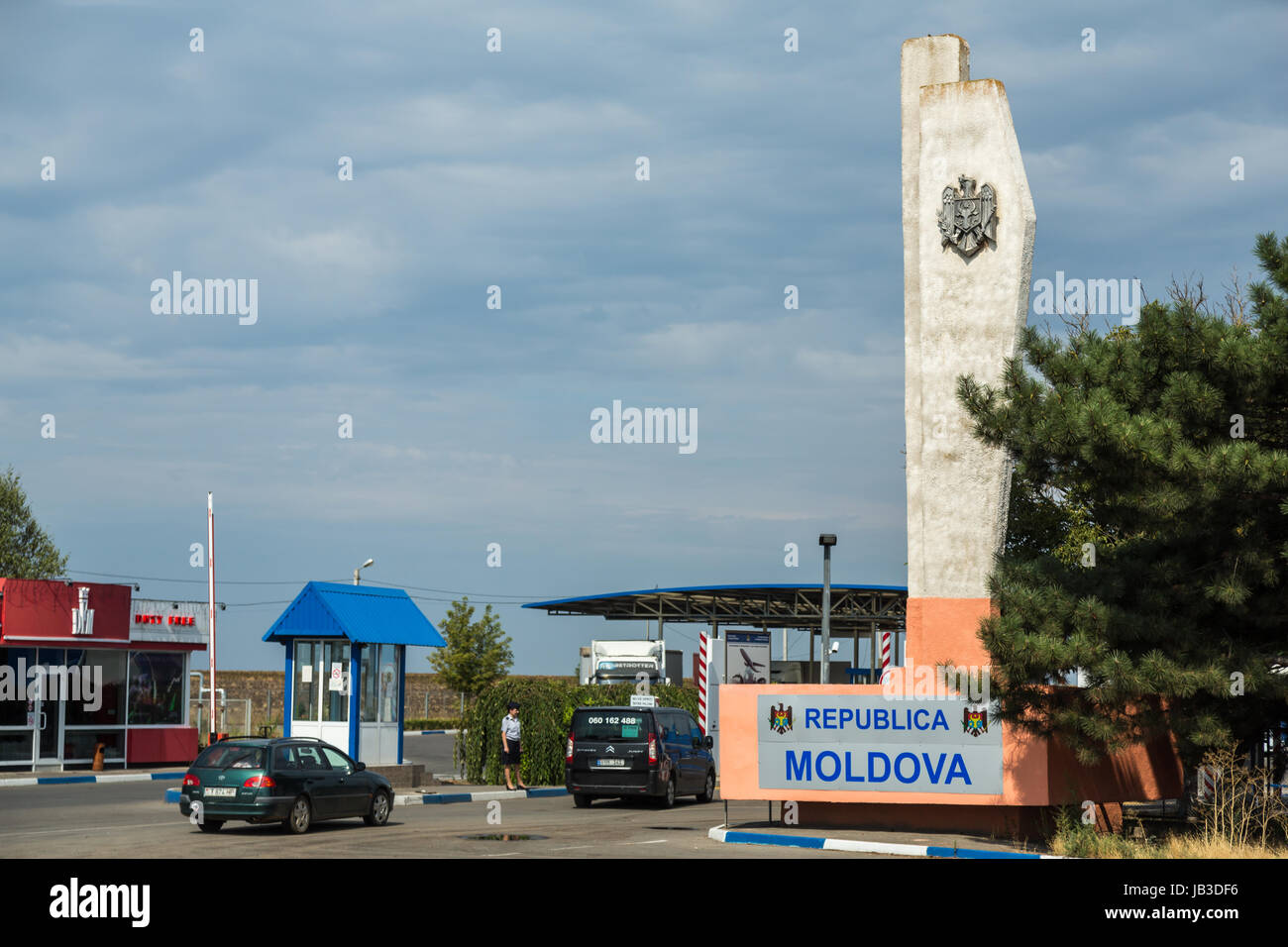 Tudora, Republic of Moldova, Moldavian-Ukrainian border crossing Stock ...