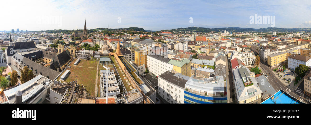 Linz Cityscape Panorama, Upper Austria Stock Photo - Alamy
