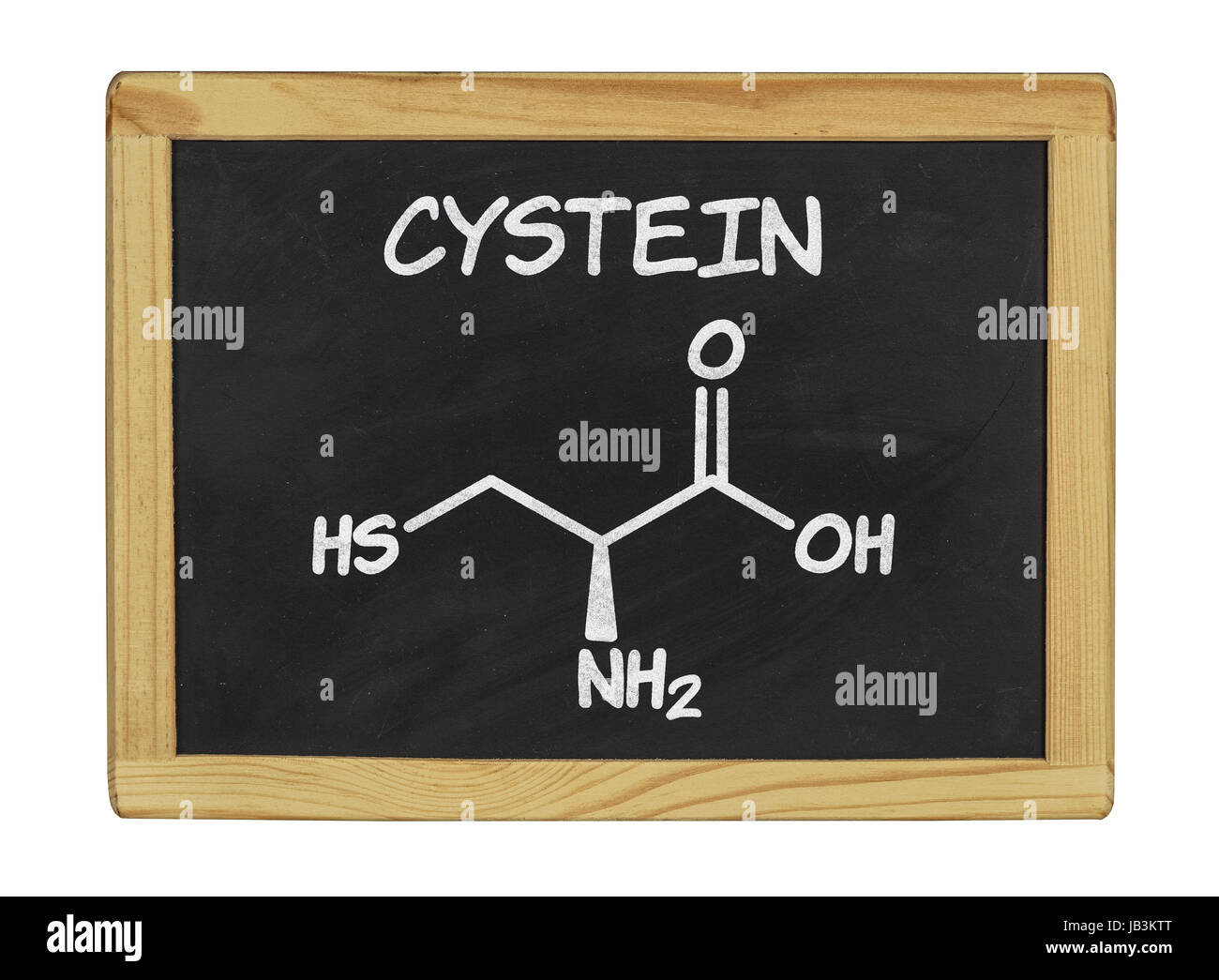 chemische Strukturformel von Cystein auf einer Schiefertafel Stock ...