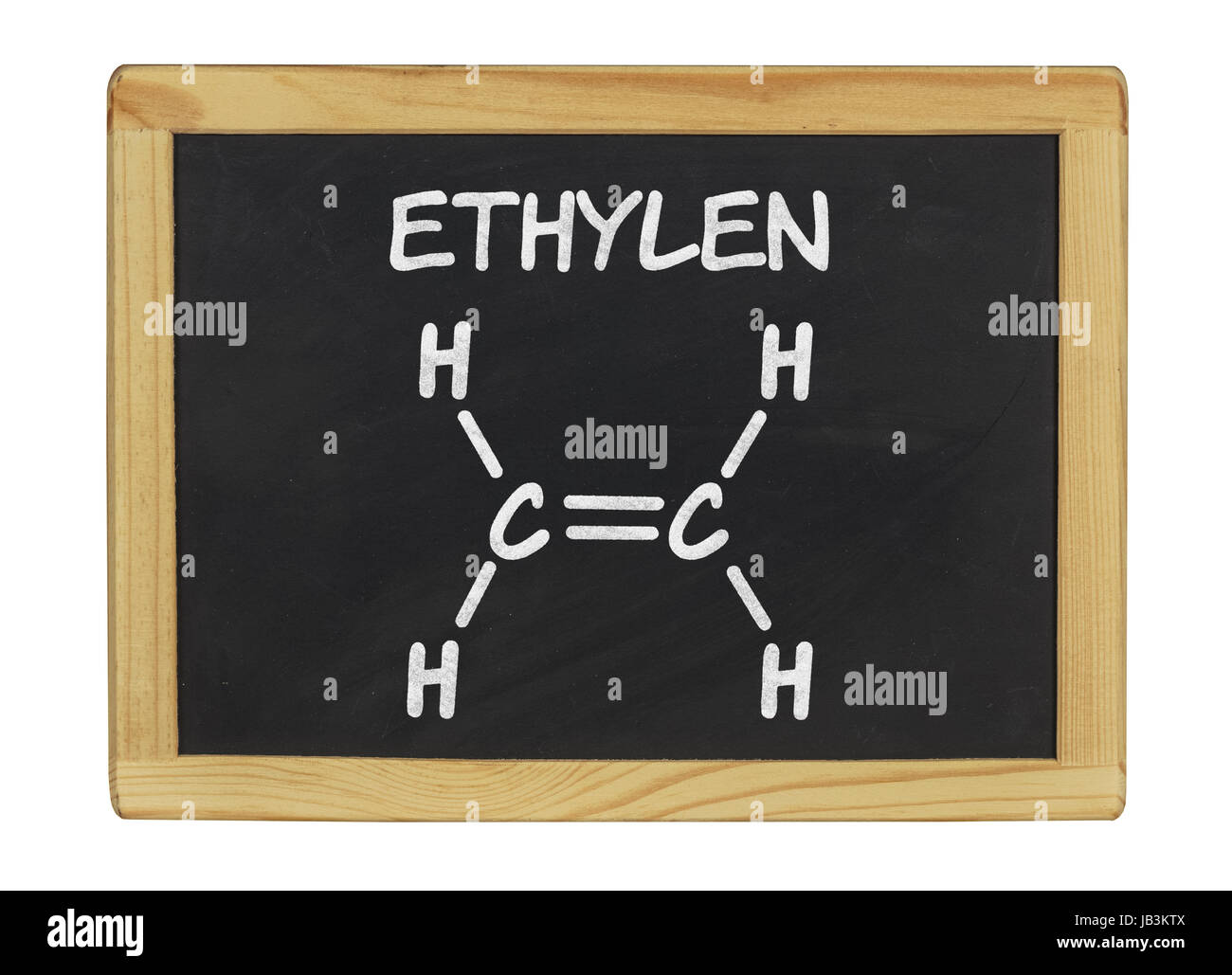 chemische Strukturformel von Ethylen auf einer Schiefertafel Stock ...
