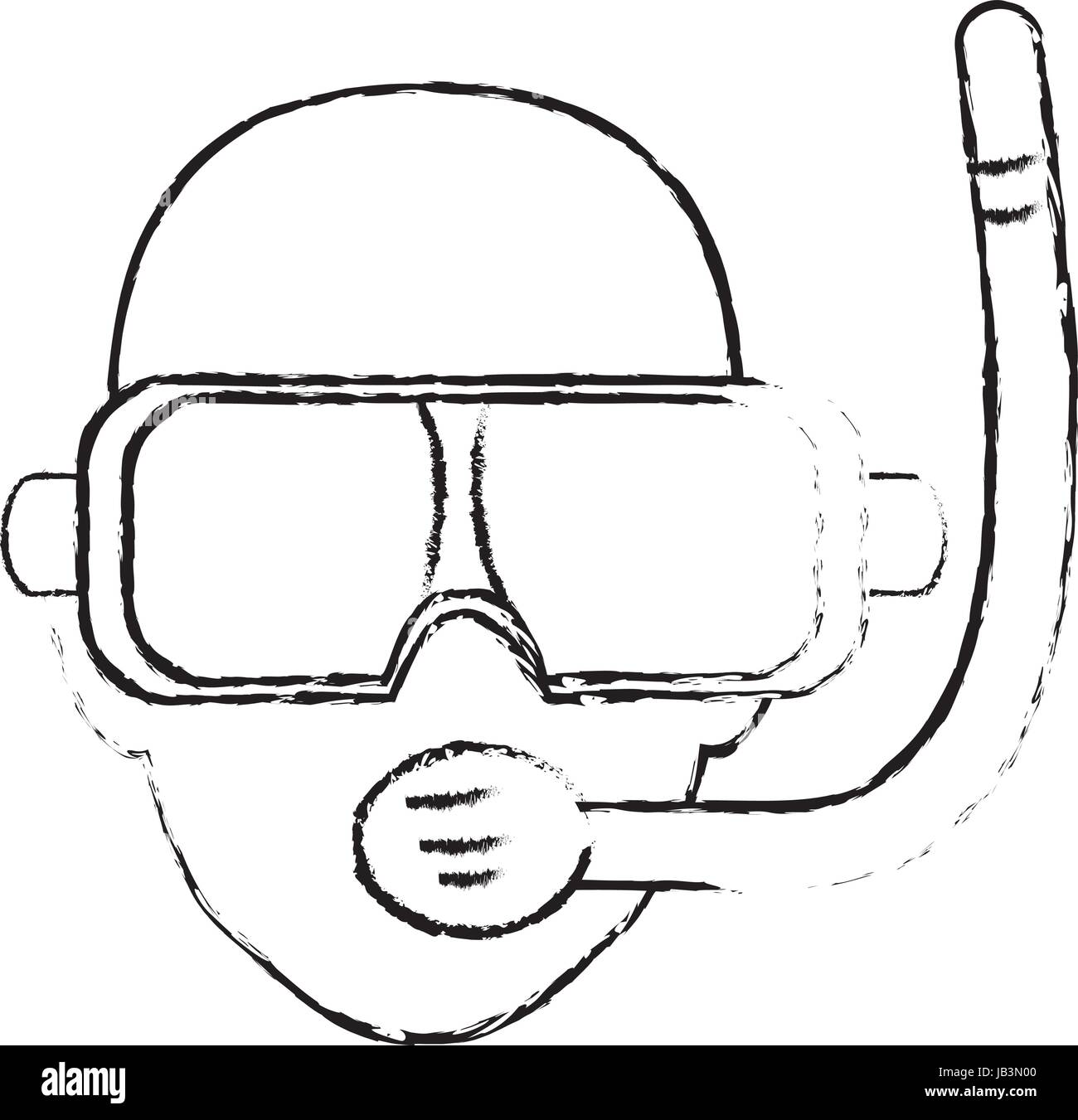 Diver face underwater Stock Vector Images Alamy