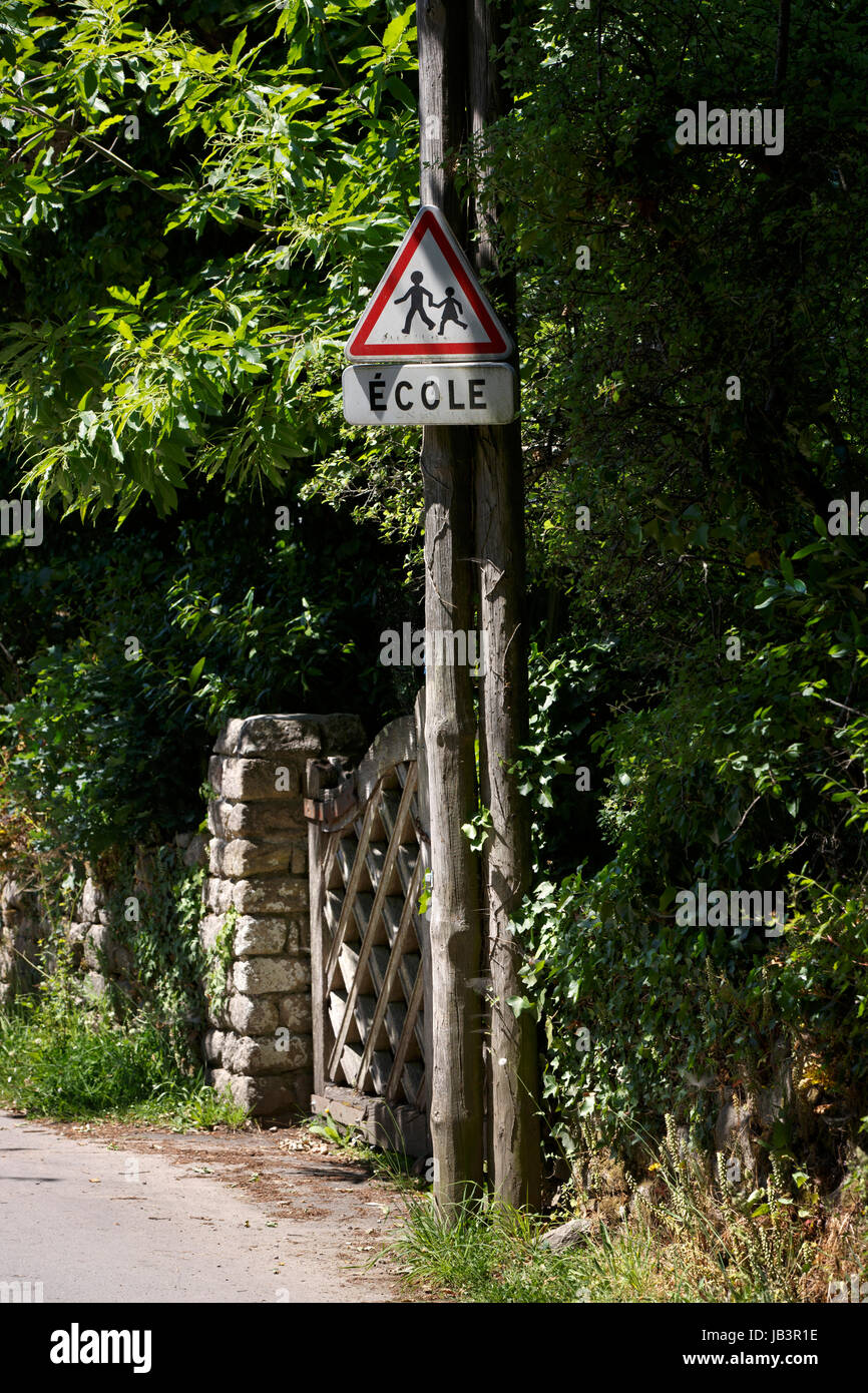 Country lane, Ile aux Moines, Brittany, France Stock Photo
