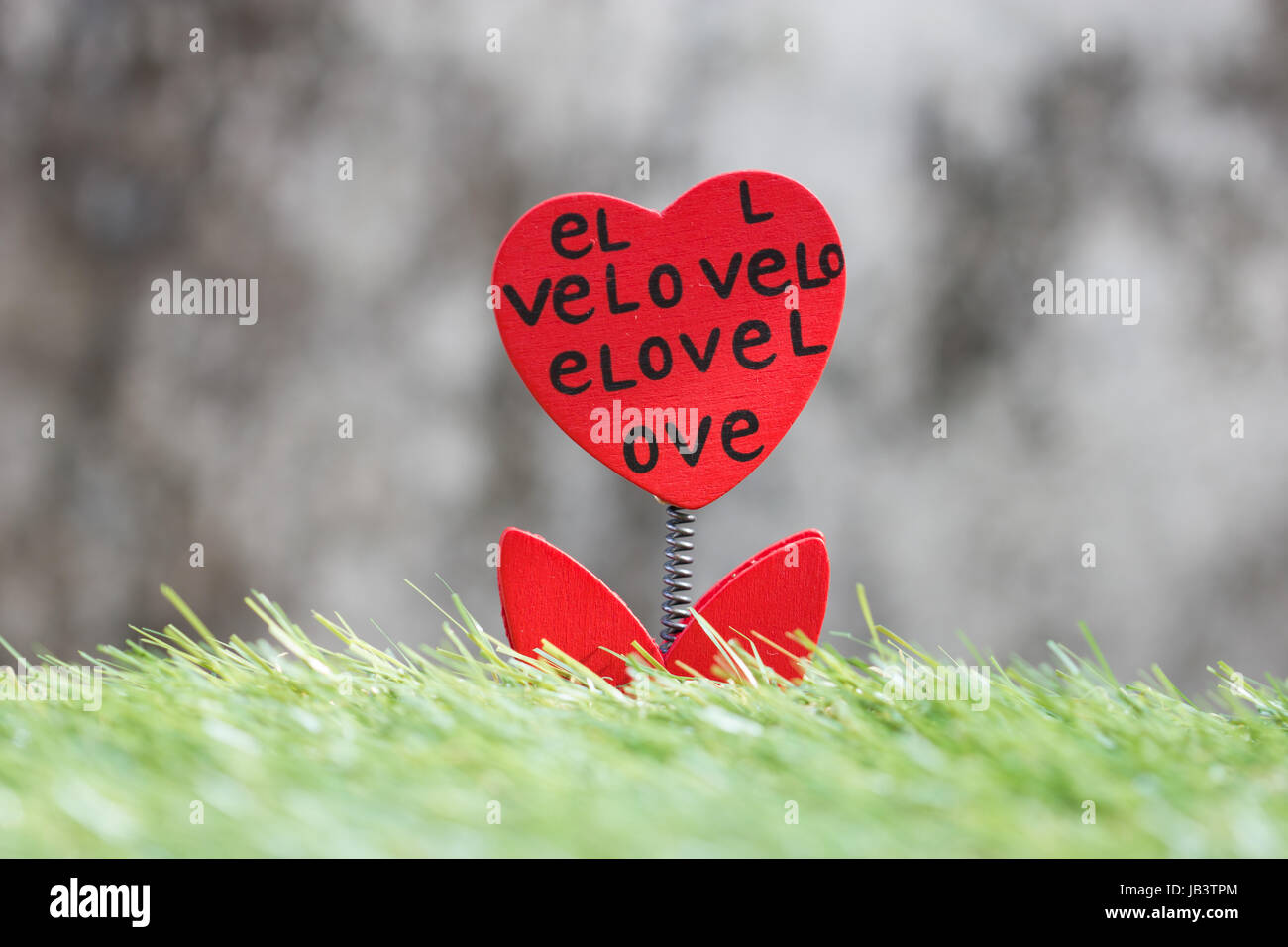 Valentines Day background with flower red hearts Stock Photo - Alamy