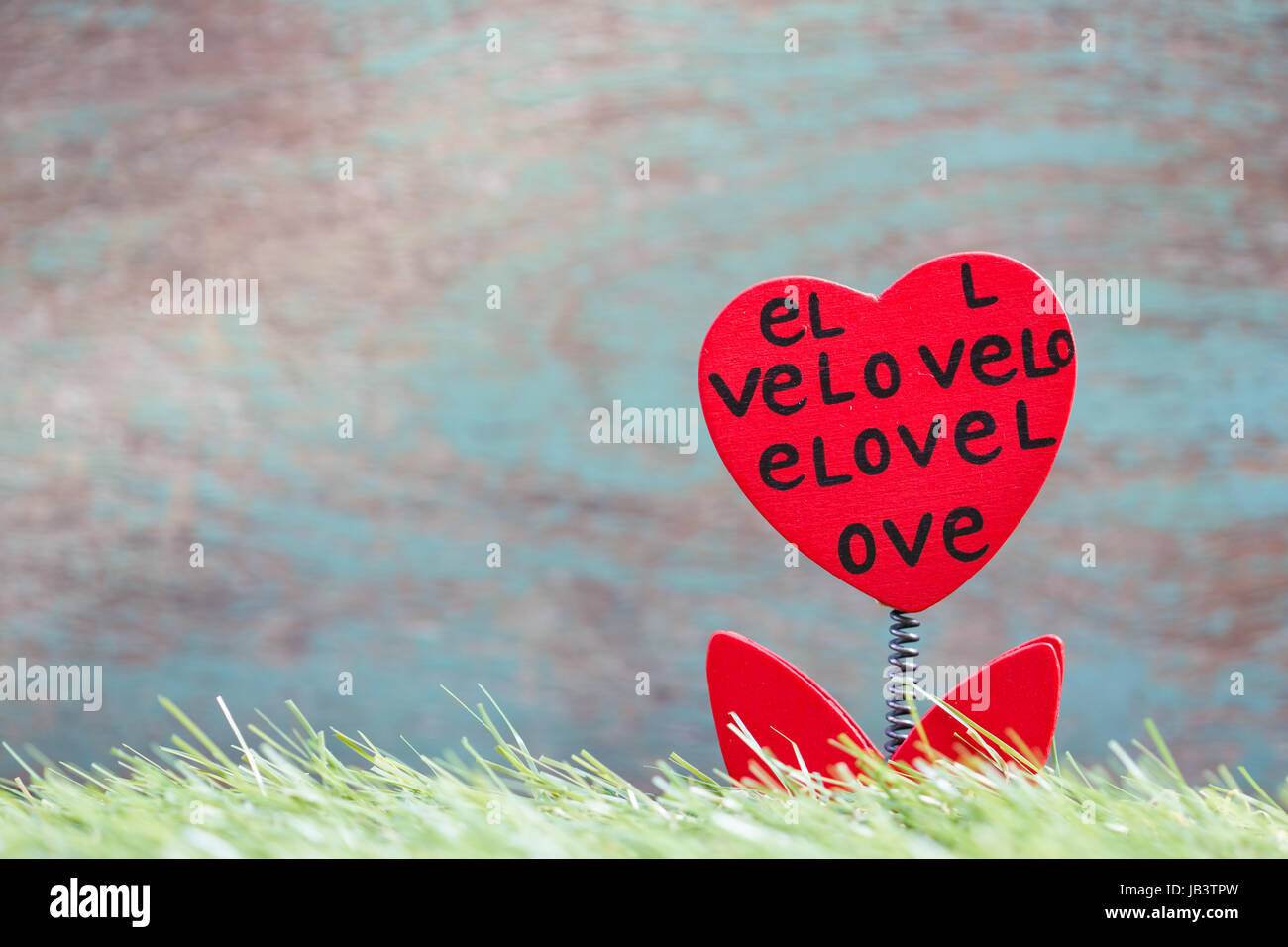 Valentines Day background with flower red hearts Stock Photo - Alamy