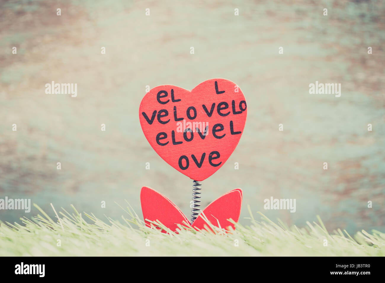 Valentines Day background with flower red hearts Stock Photo - Alamy