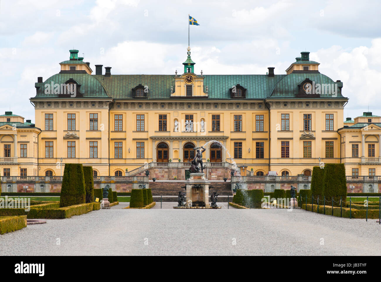 Drottningholm, Sweden: Royal Family's permanent residence, Drottningholm palace near Stockholm, Sweden. Stock Photo