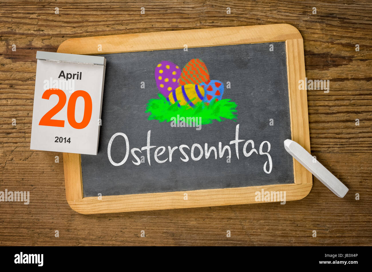 Am 20. April 2014 ist Ostersonntag Stock Photo