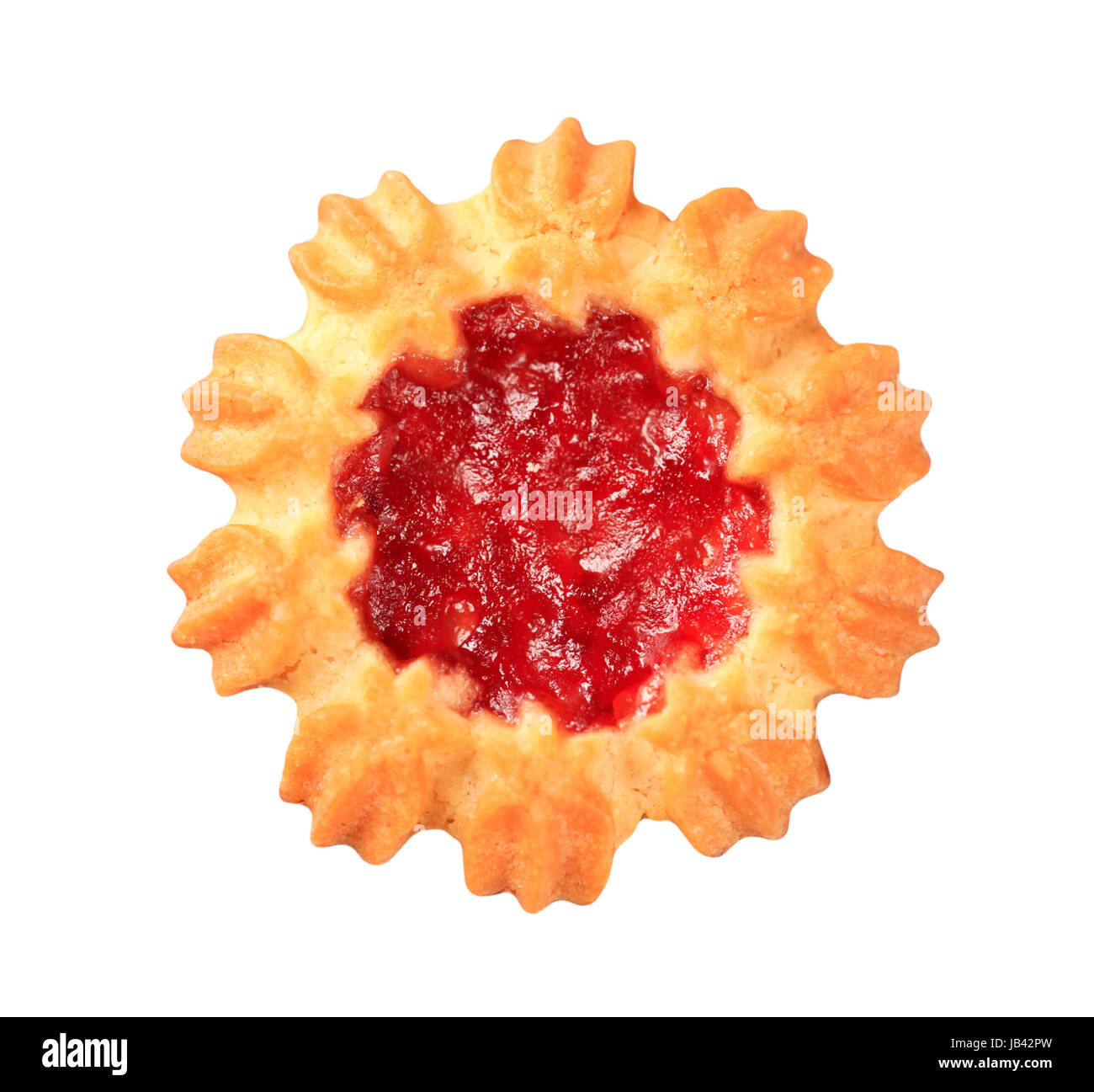 Butter cookie with jelly center Stock Photo Alamy