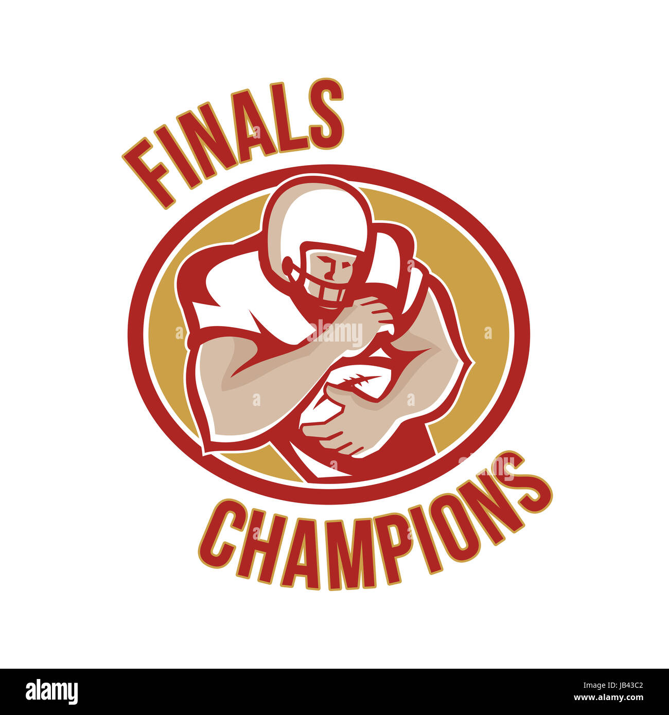 Illustration of an american football gridiron running back player