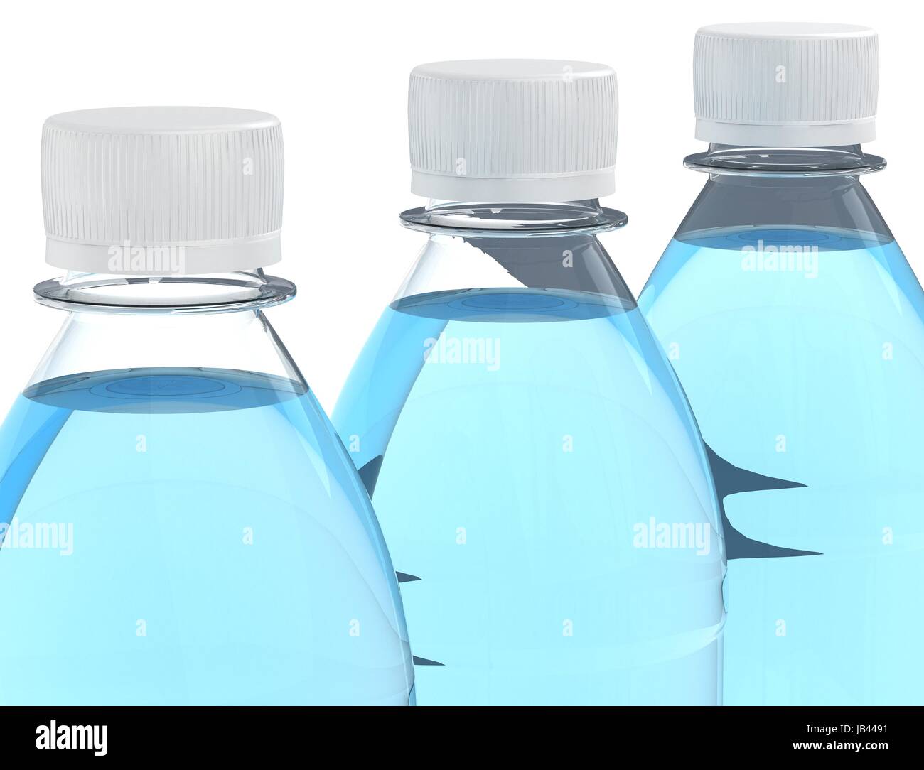 Bottles of water isolated on white background Stock Photo - Alamy