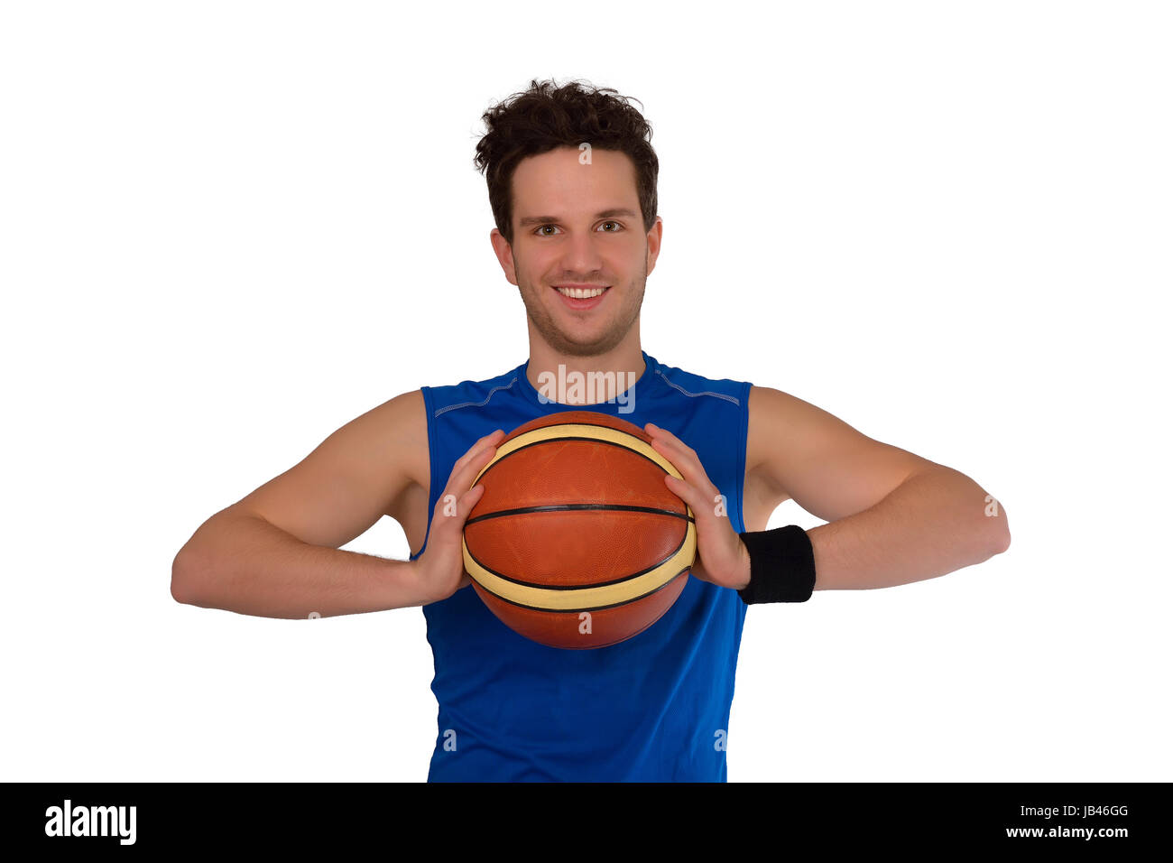 young basketball player isolated Stock Photo