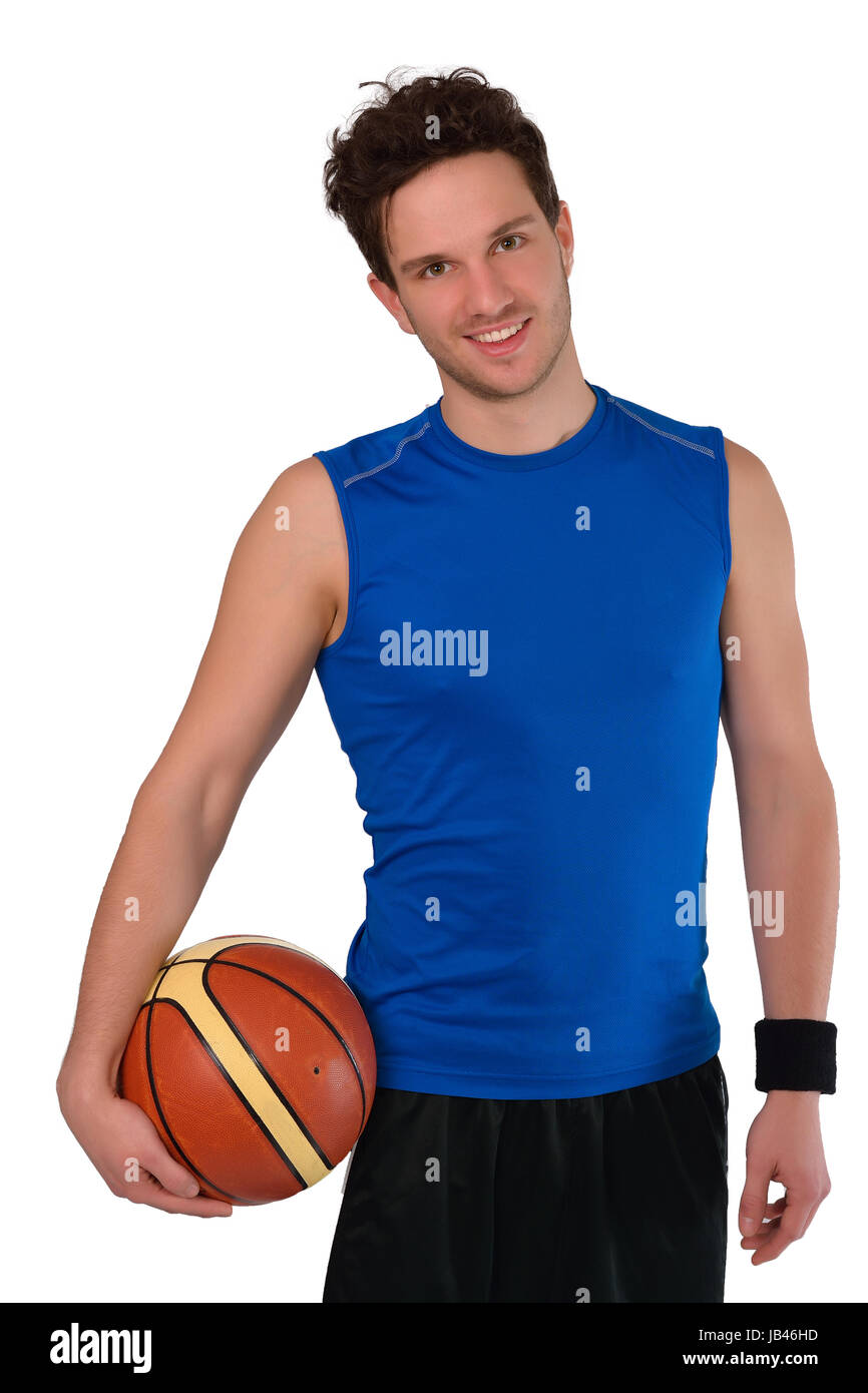 young basketball player isolated Stock Photo