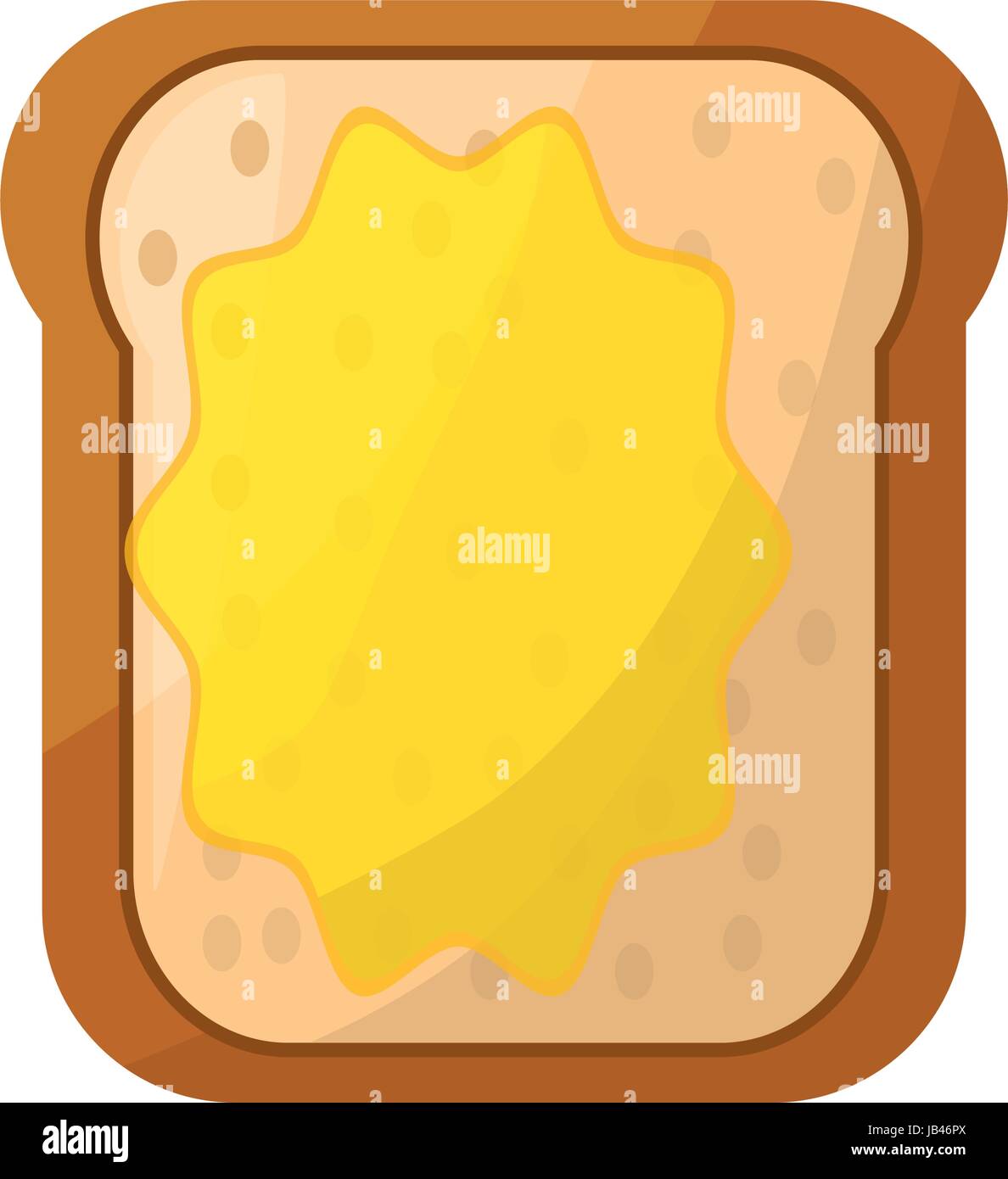 toasted bread butter vector illustration graphic design icon Stock ...