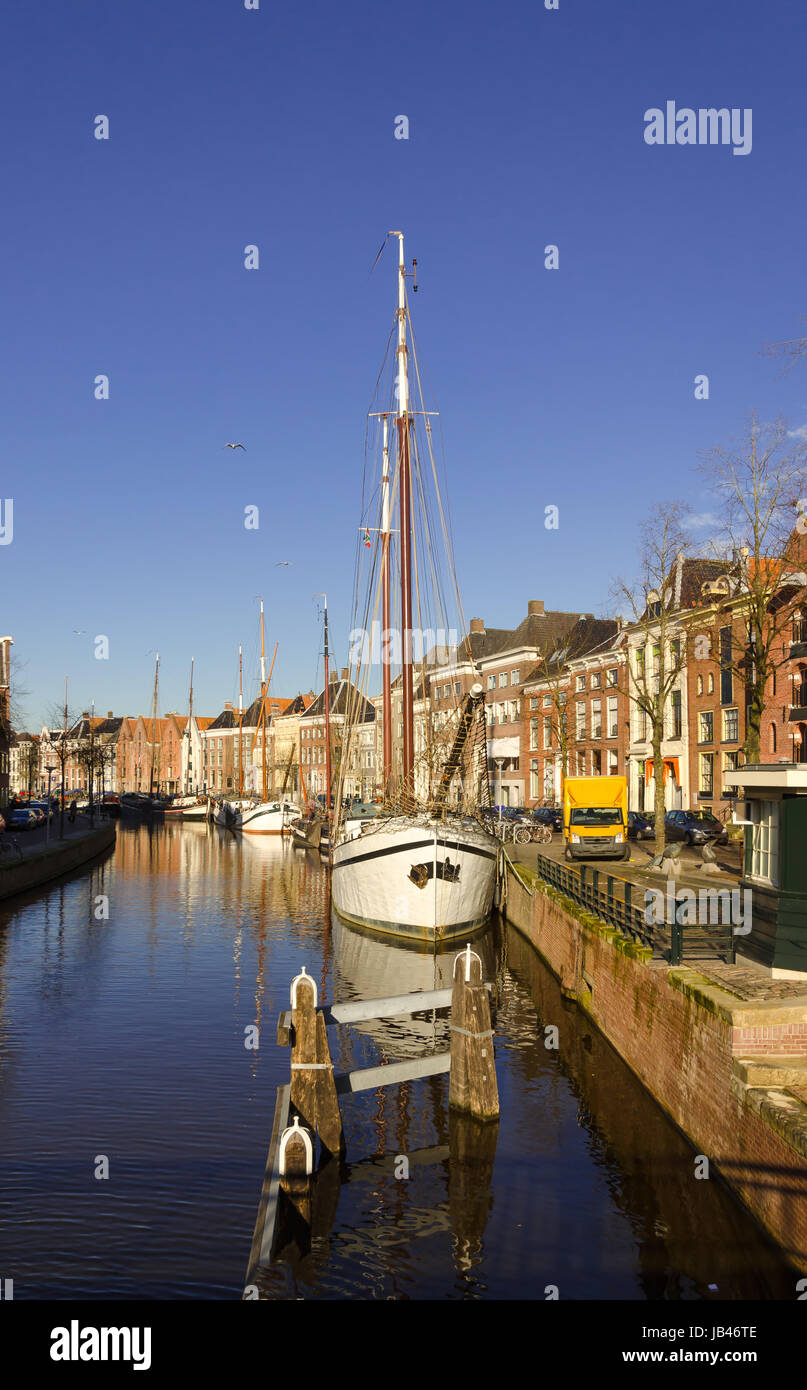 Groningen harbour Stock Photo