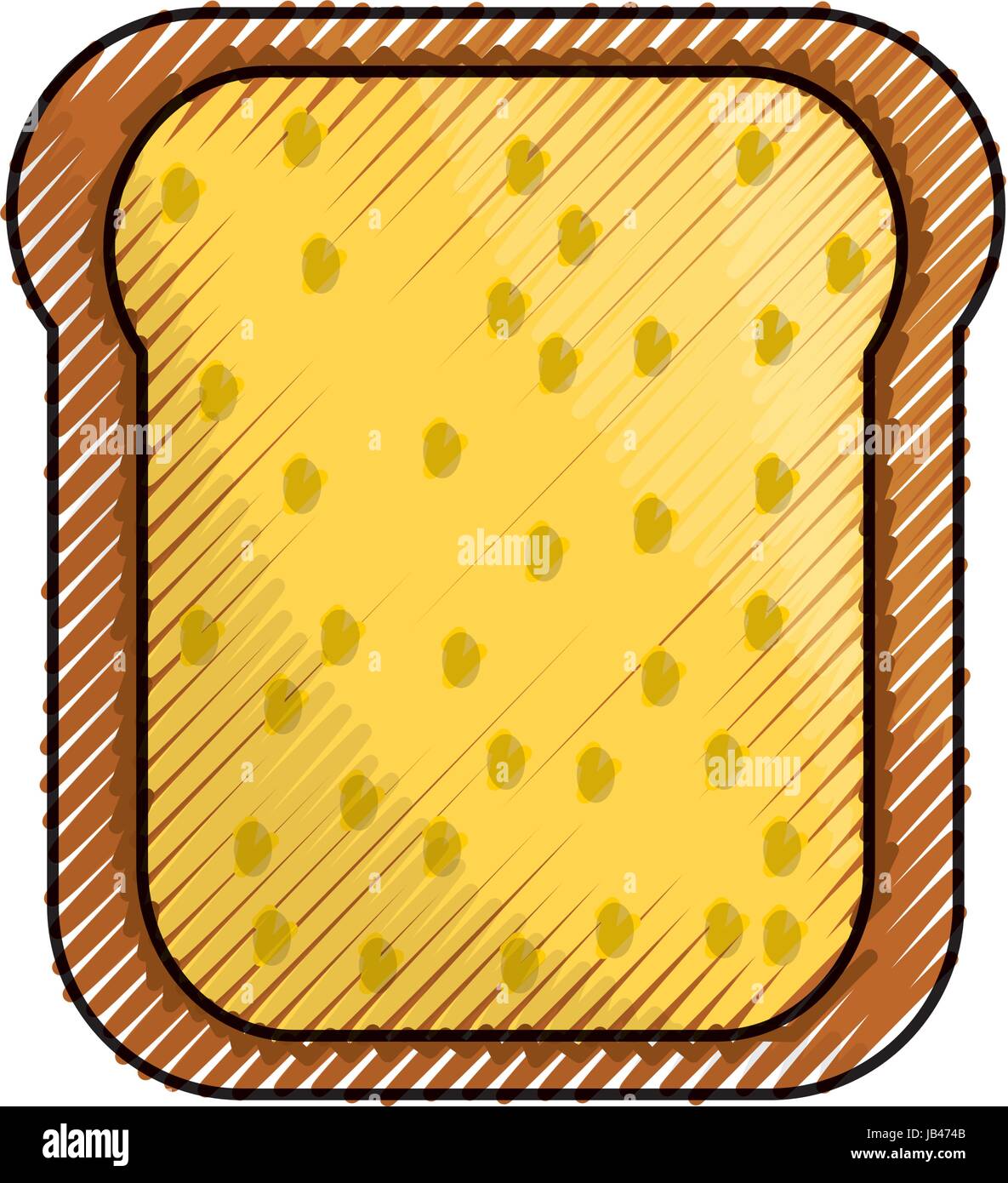 toasted bread loaf vector illustration graphic design icon Stock Vector ...
