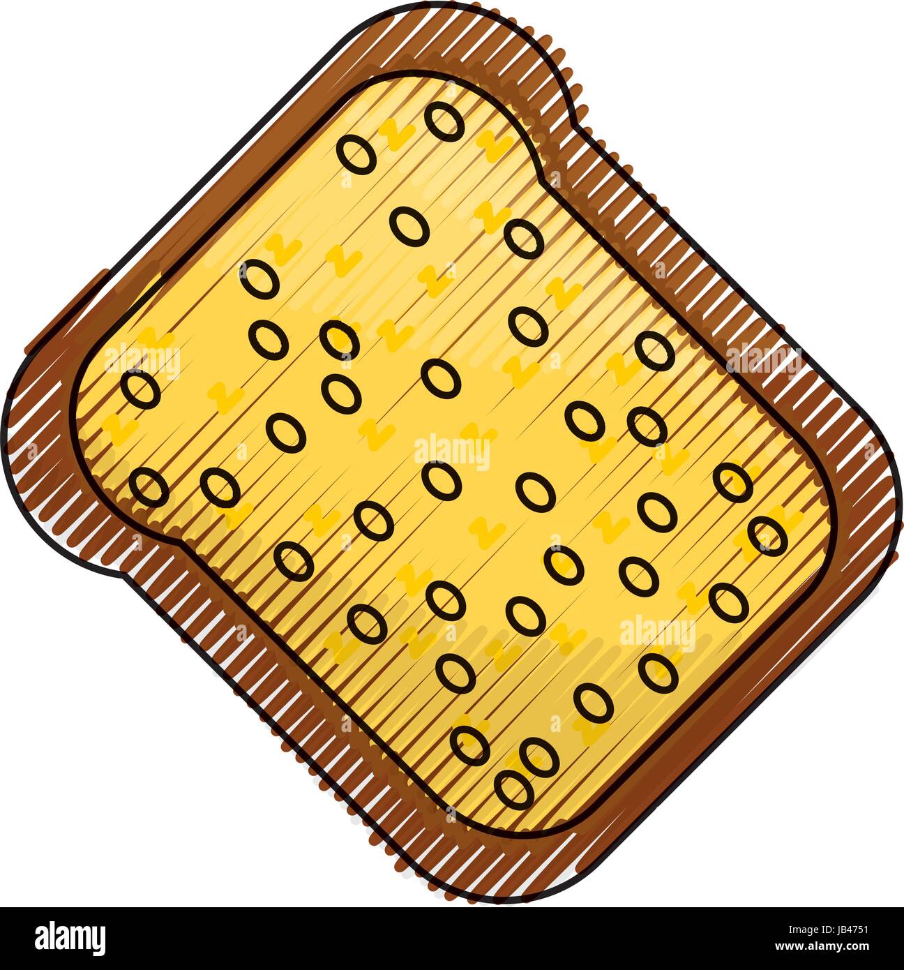 toasted bread loaf vector illustration graphic design icon Stock Vector ...