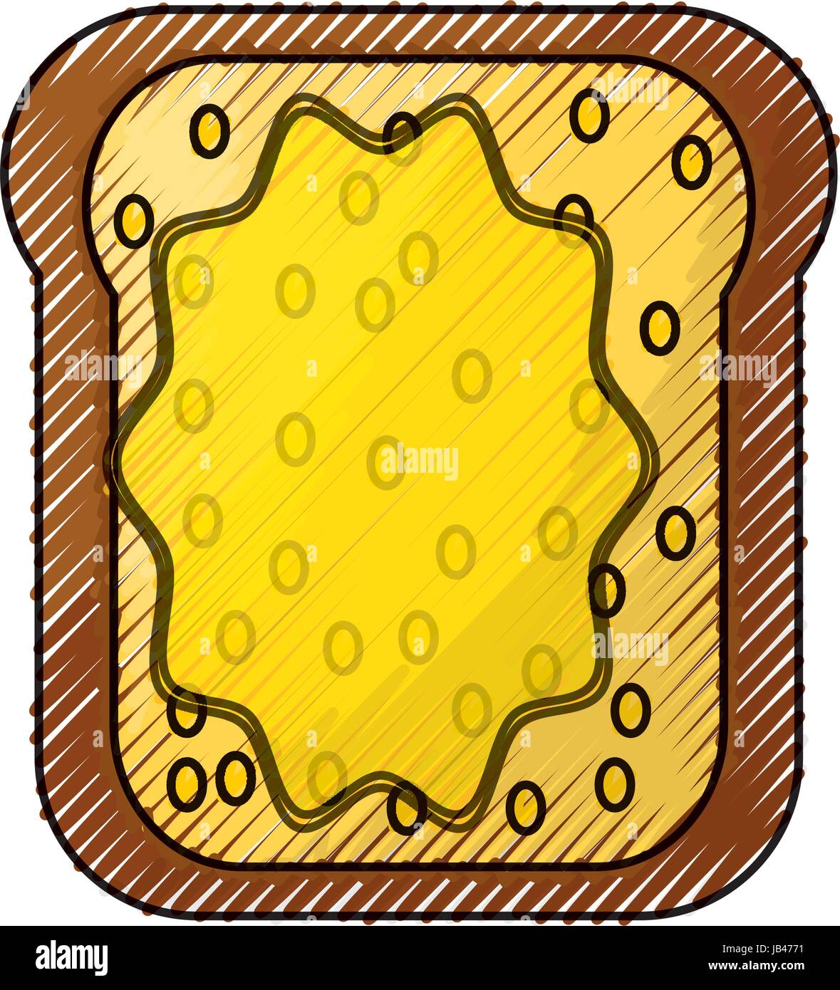 toasted bread butter vector illustration graphic design icon Stock ...