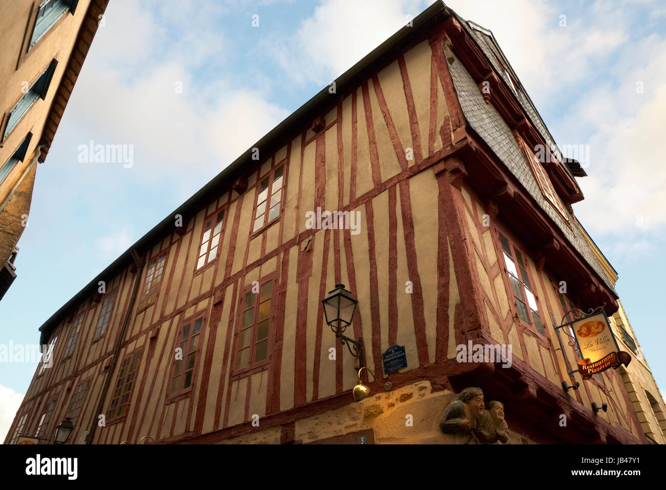 Medieval architecture, Vannes, Brittany,  France Stock Photo