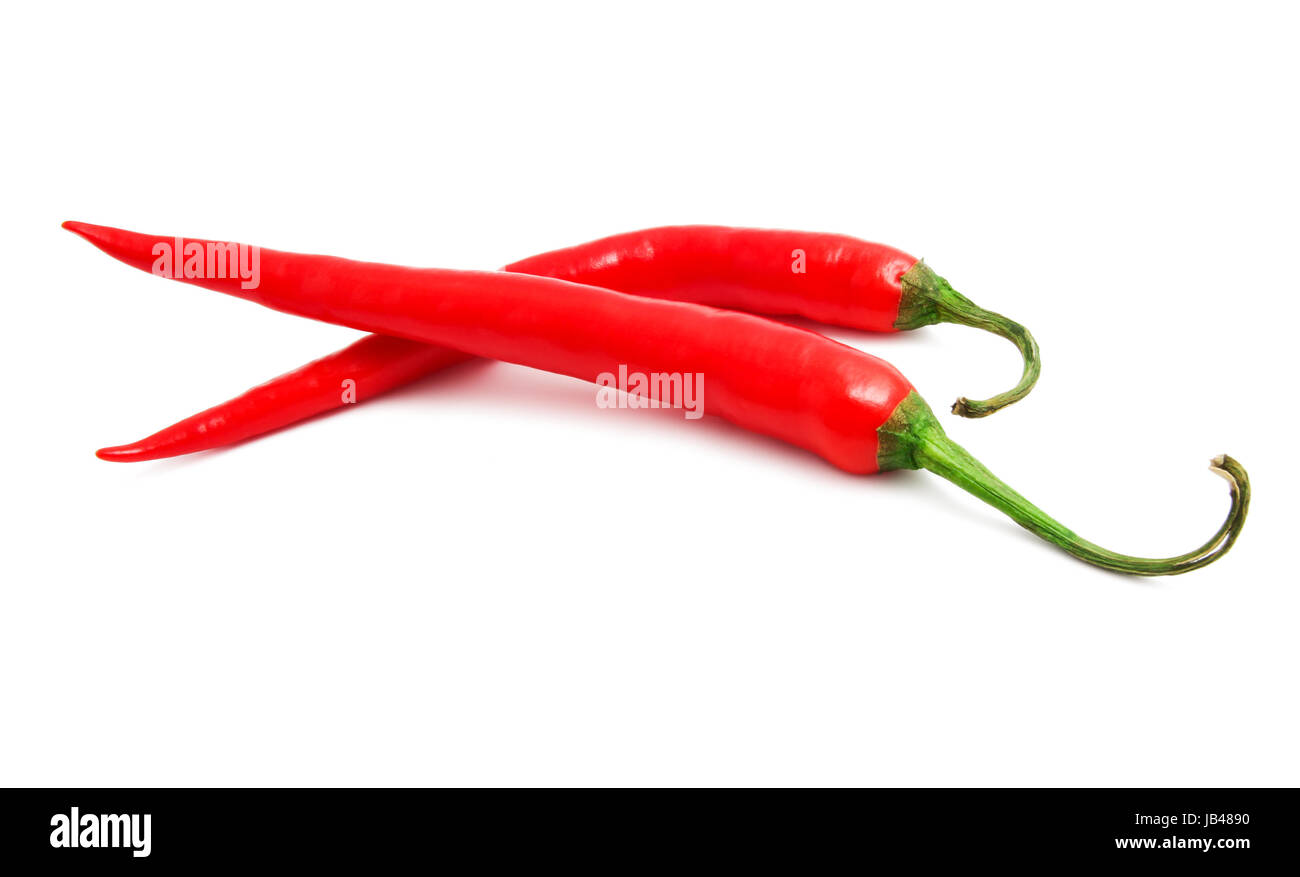 Red hot chili pepper isolated on white background Stock Photo - Alamy