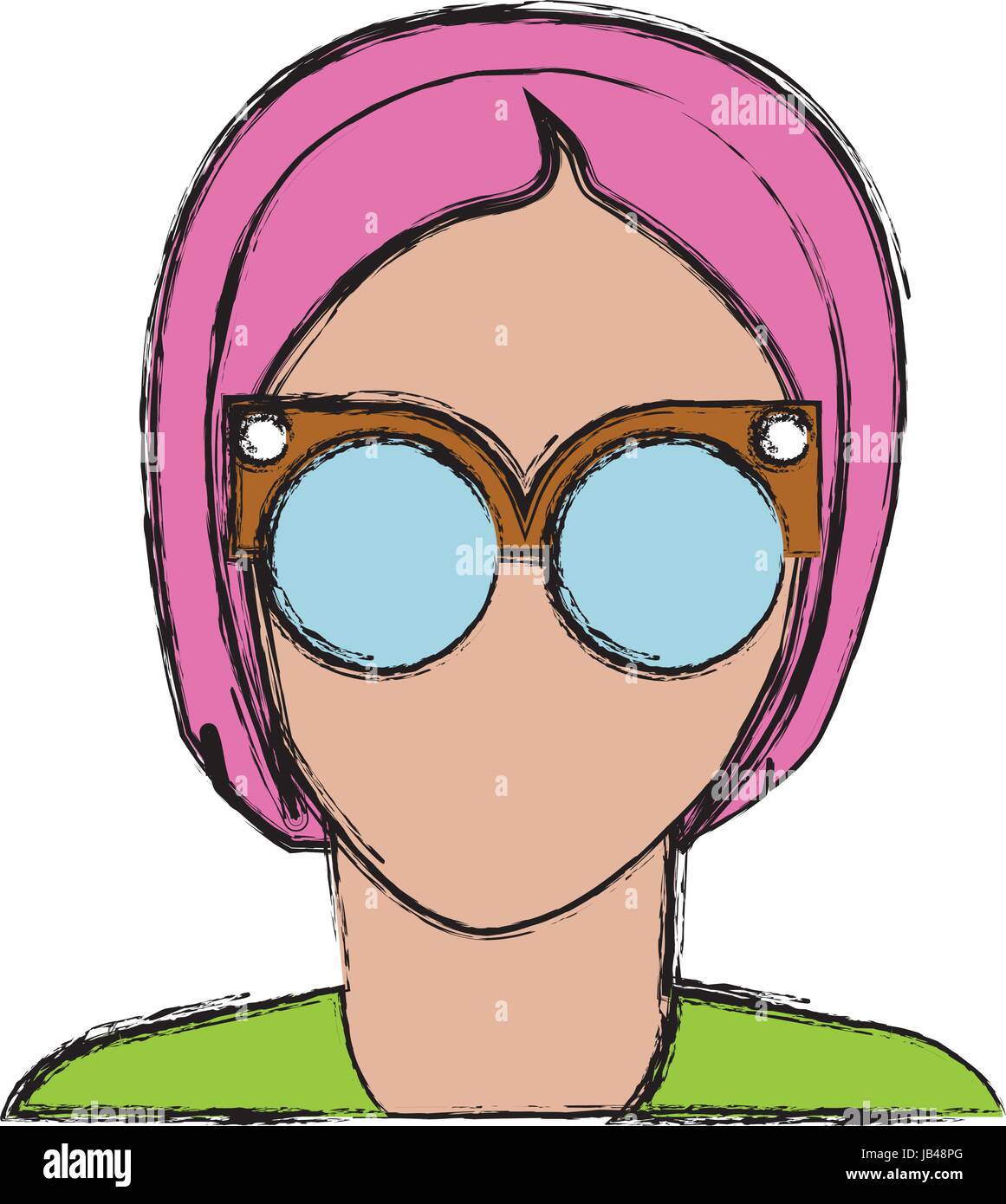 woman wearing glasses icon Stock Vector Image & Art - Alamy