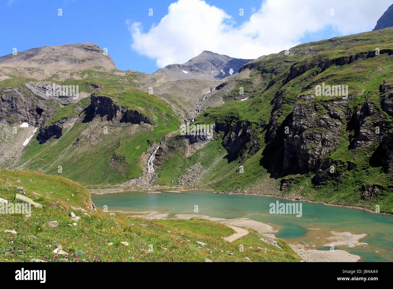 mountain scenery at the foot of the grossglockner Stock Photo