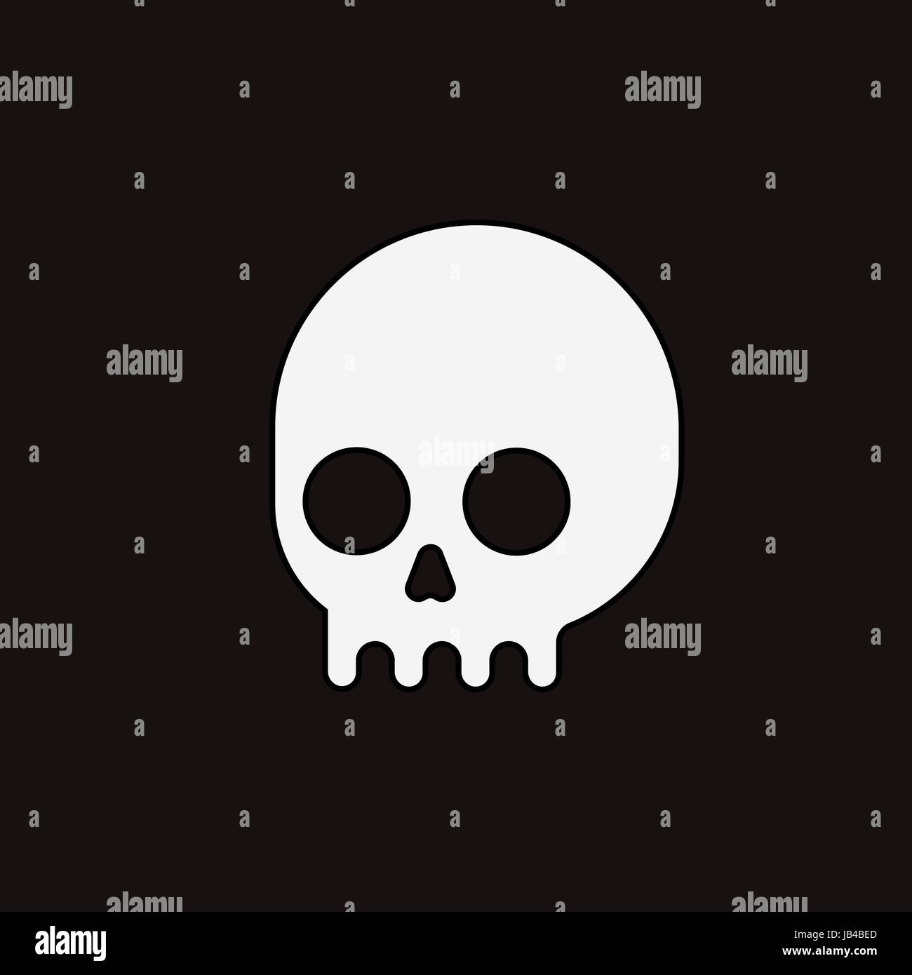 an illustration of white skull on black background Stock Photo Alamy