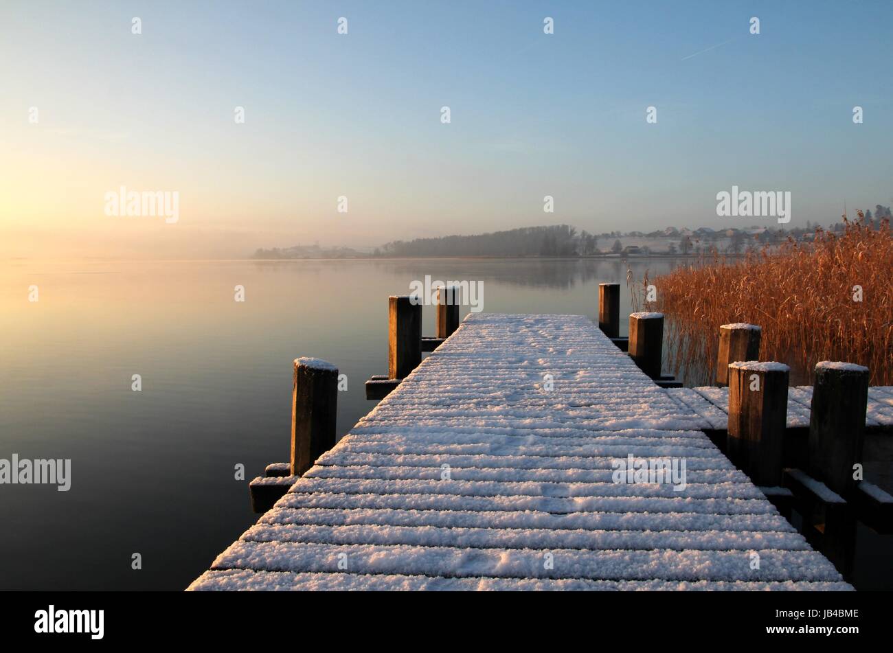 early on pfäffikersee Stock Photo