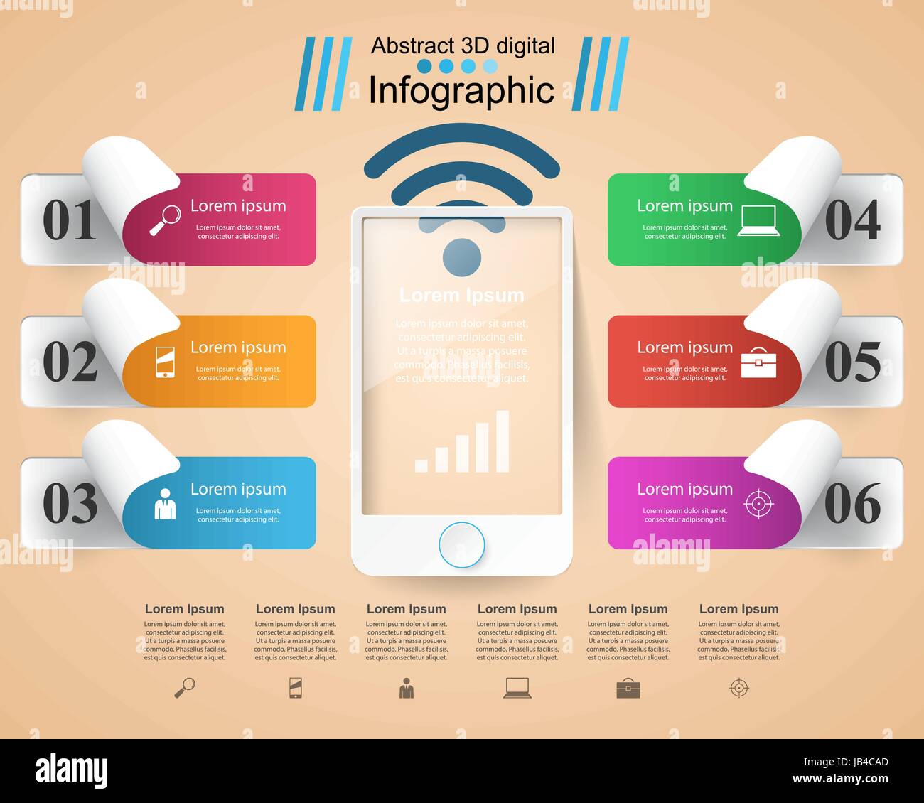 3D infographic. Smartphone icon Stock Vector Image & Art - Alamy